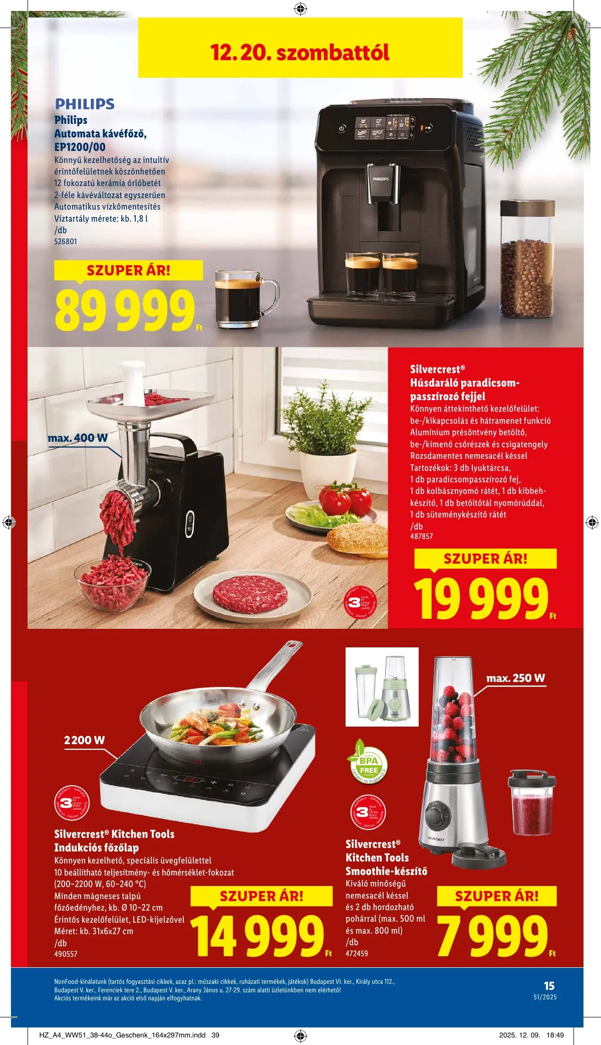 Lidl akciós újság Nonfood 12.18–12.18 – 15. oldal
