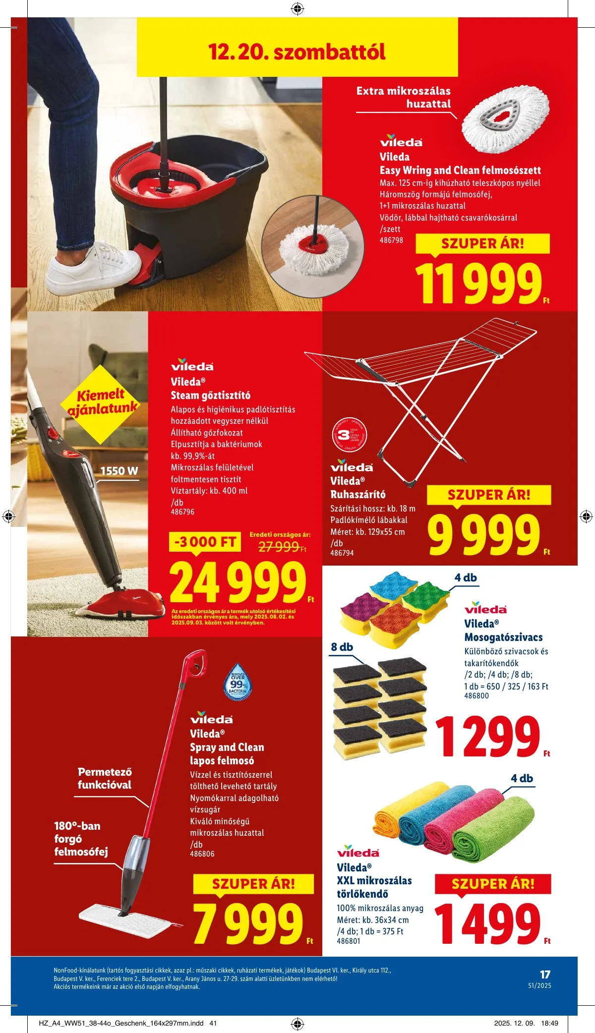 Lidl akciós újság Nonfood 12.18–12.18 – 17. oldal