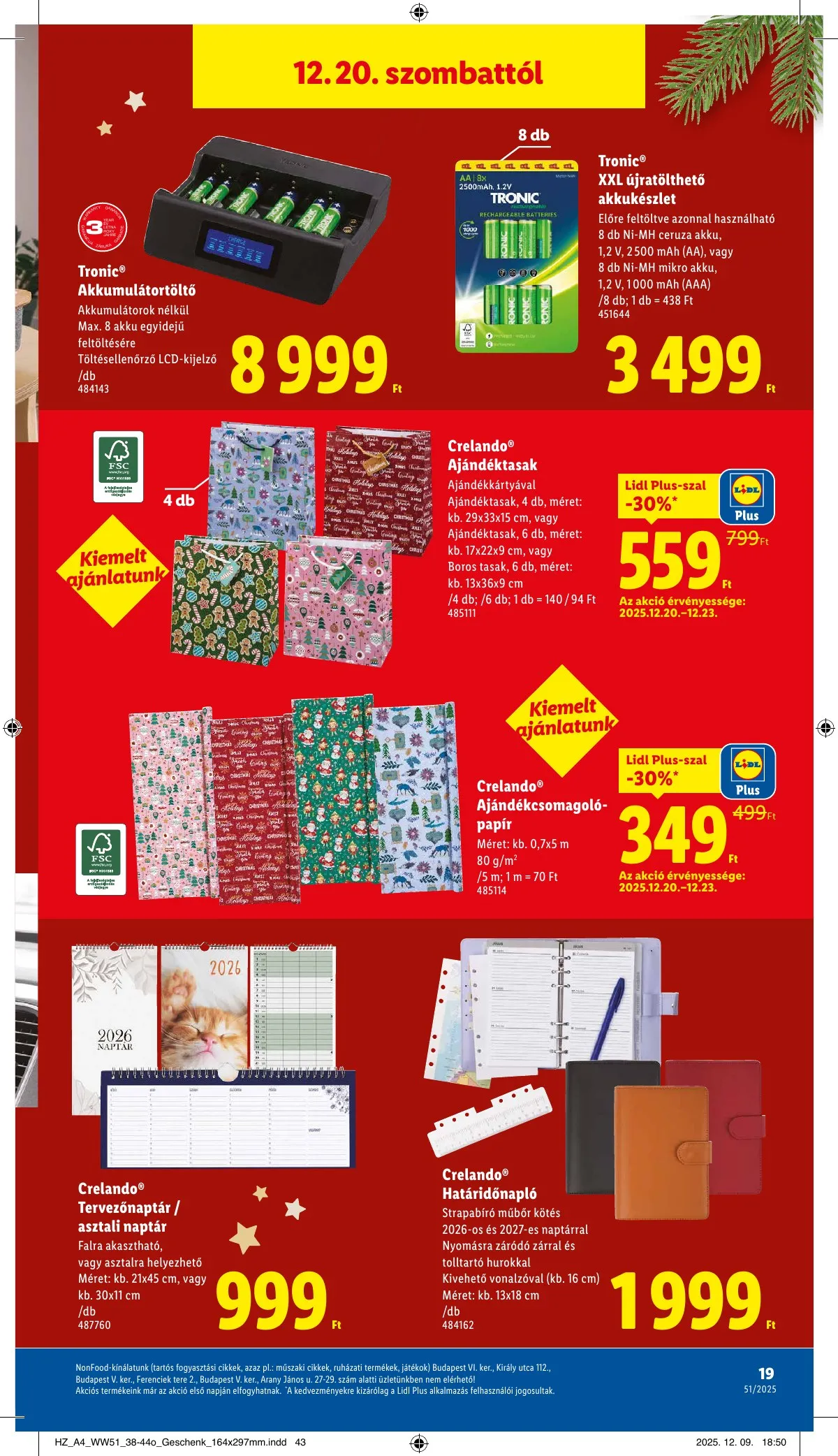 Lidl akciós újság Nonfood 12.18–12.18 – 19. oldal
