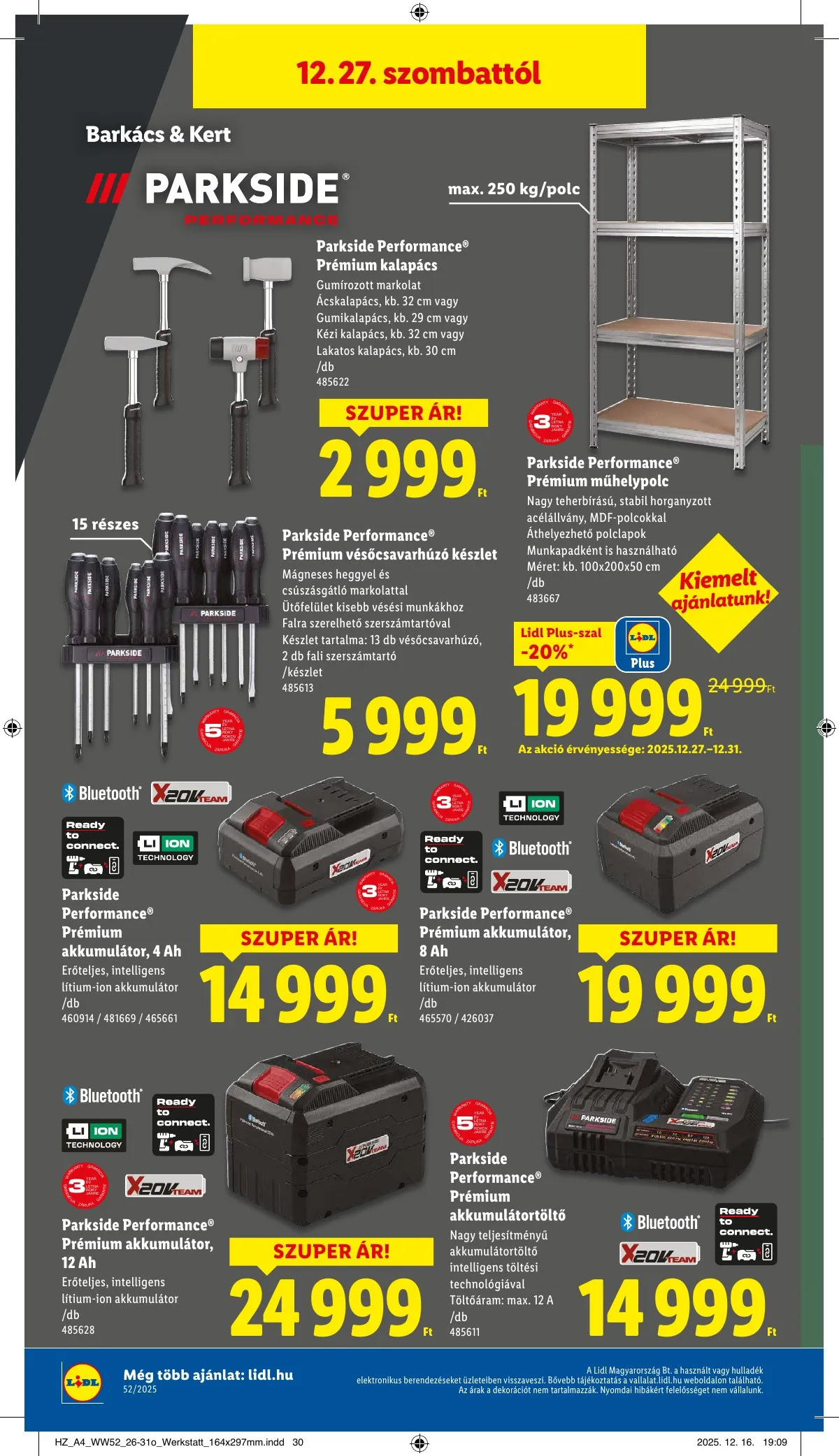 Lidl akciós újság Nonfood 12.27–12.27 – 12. oldal