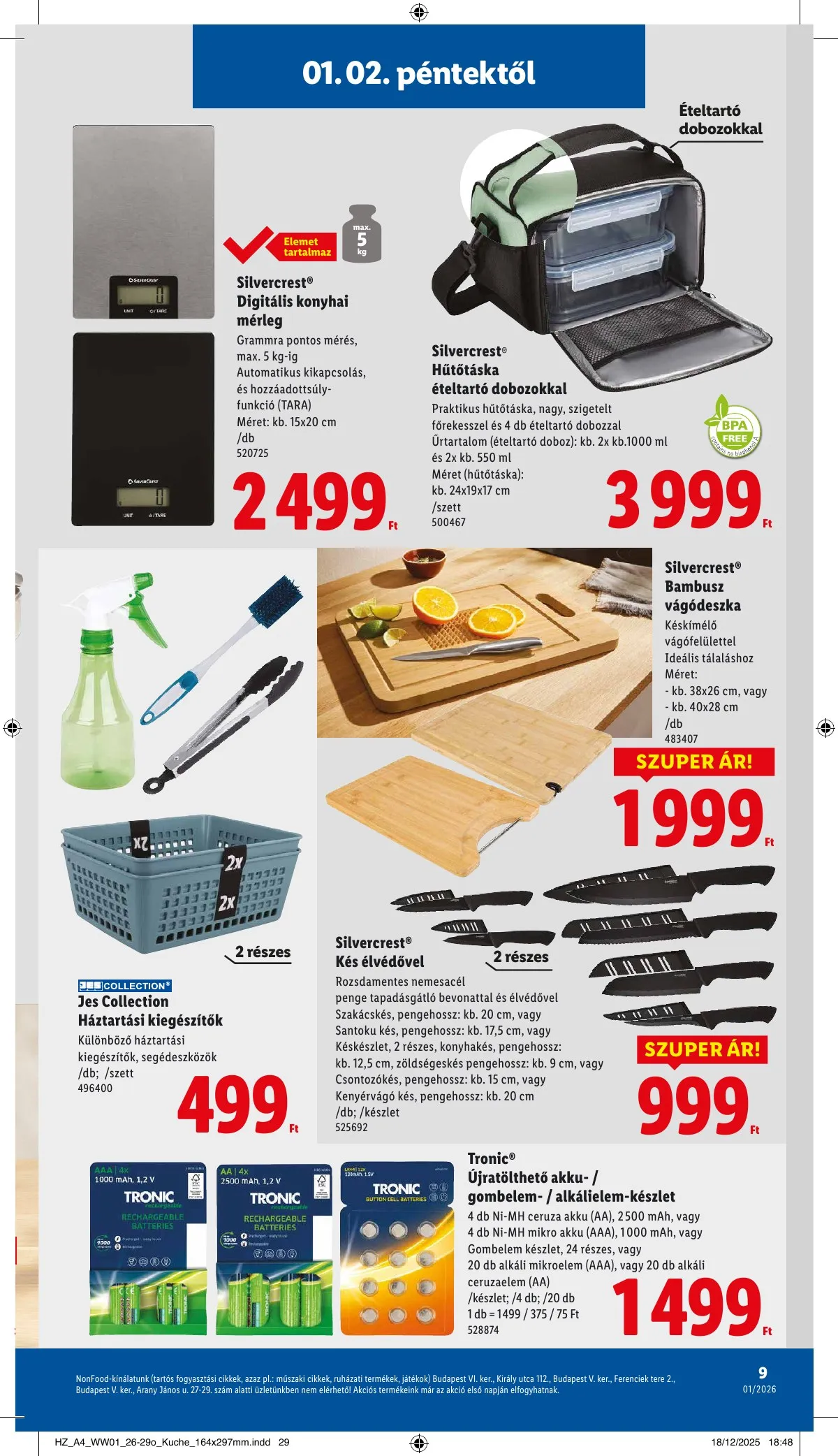 Lidl akciós újság Nonfood 01.02–01.02 – 9. oldal