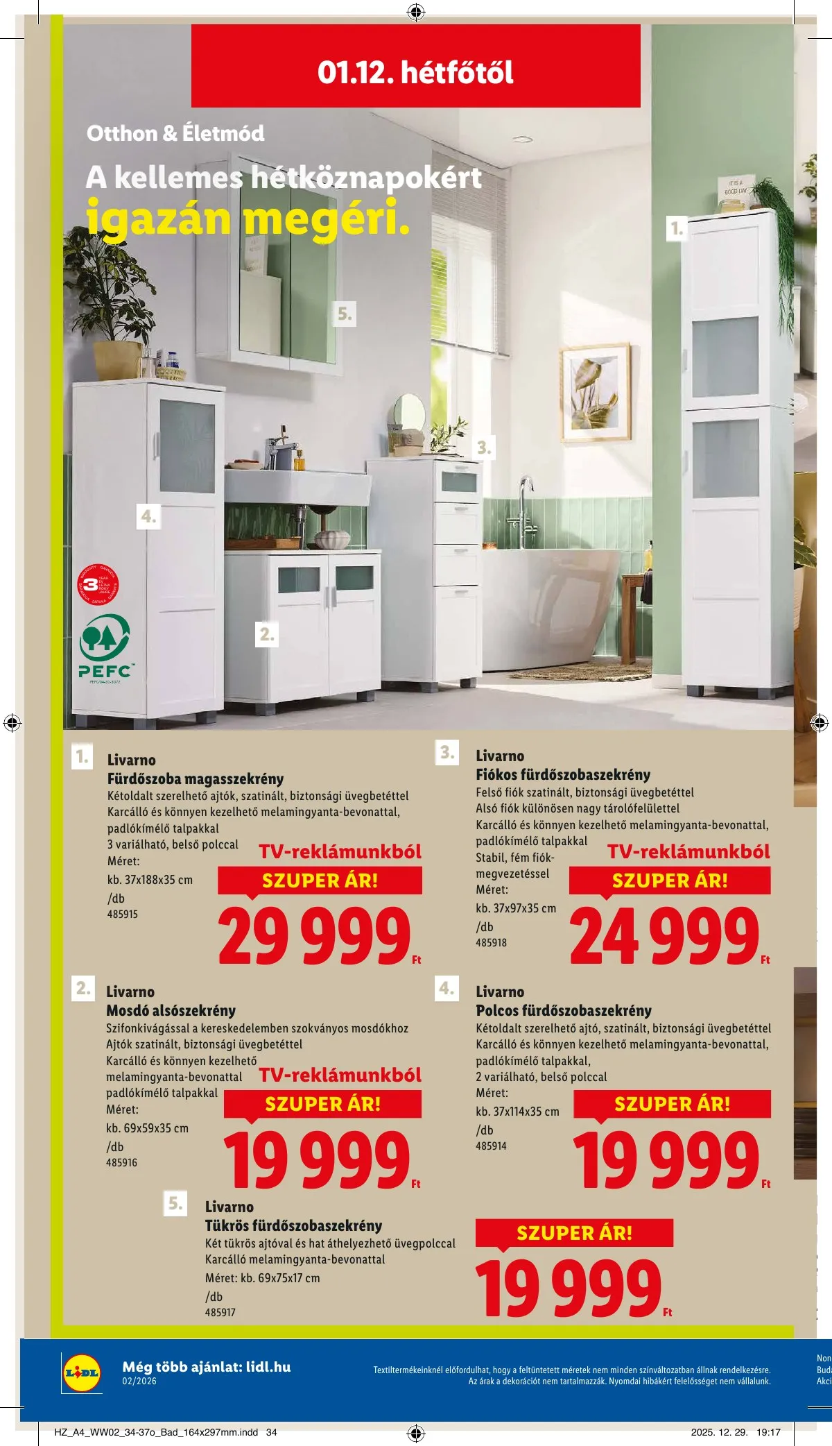 Lidl akciós újság Nonfood 01.08–01.08 – 20. oldal