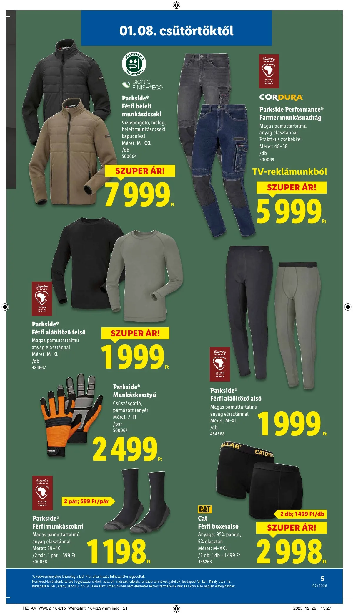 Lidl akciós újság Nonfood 01.08–01.08 – 5. oldal