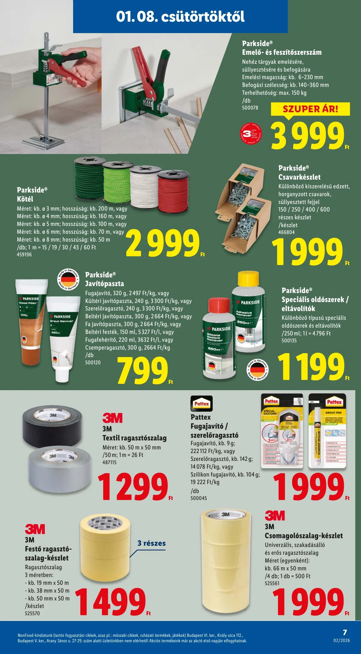 Lidl akciós újság Nonfood 01.08–01.08 – 7. oldal
