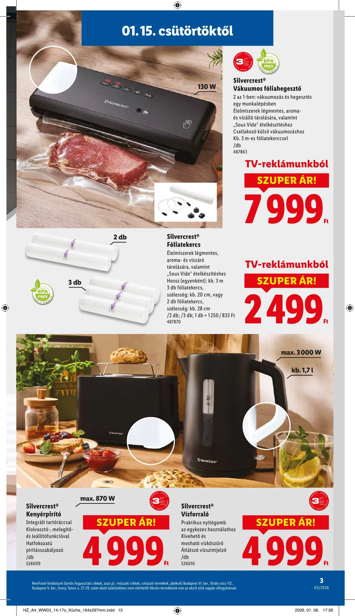 Lidl akciós újság Nonfood 01.15–01.15 – 3. oldal