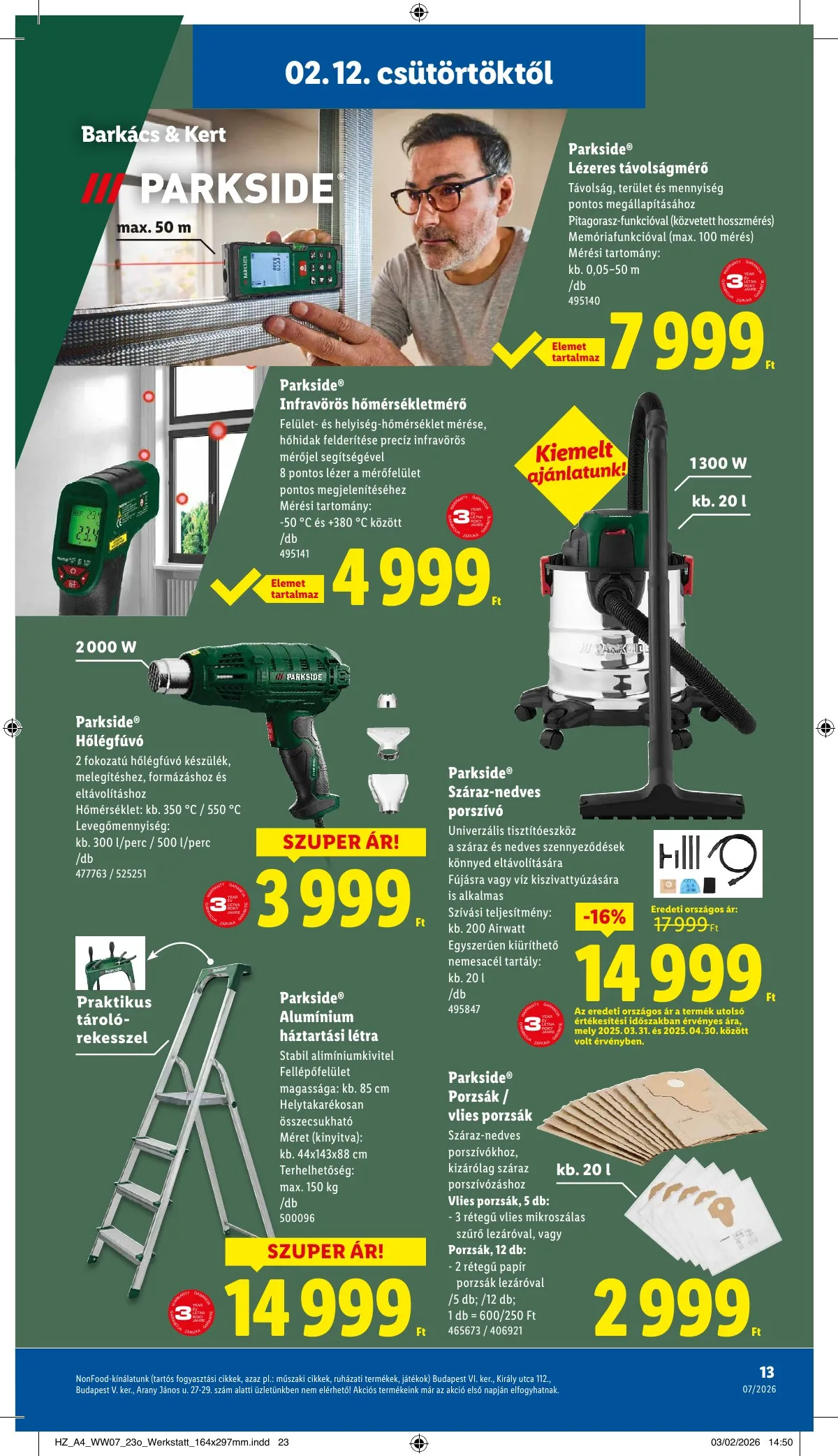 Lidl akciós újság Nonfood 02.12–02.12 – 13. oldal