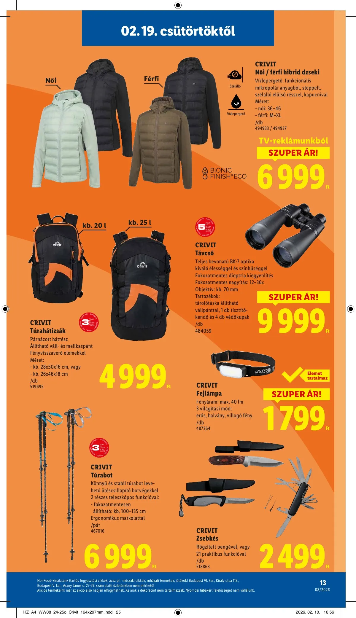 Lidl akciós újság Nonfood 02.19–02.19 – 13. oldal
