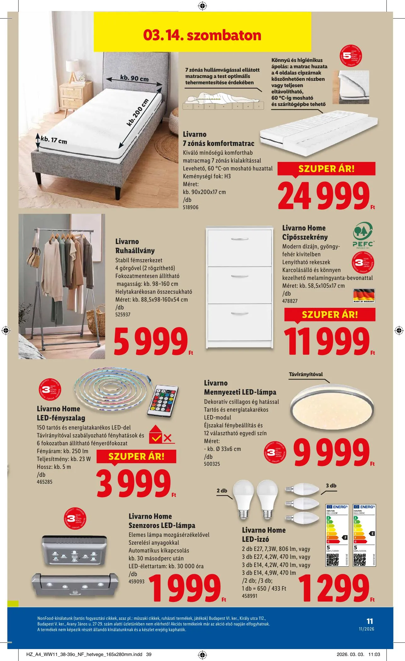 Lidl akciós újság Nonfood 03.12–03.12 – 11. oldal