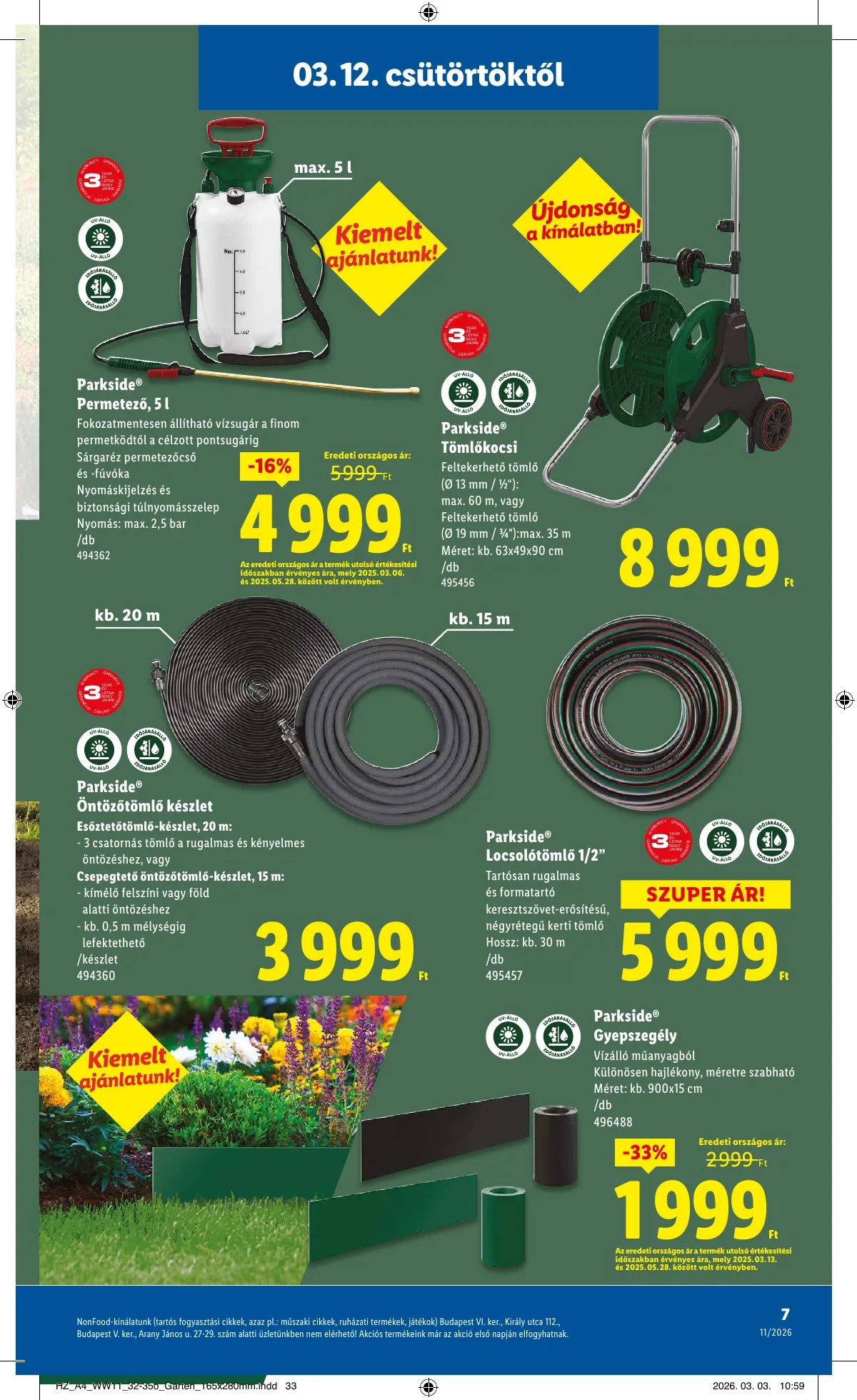Lidl akciós újság Nonfood 03.12–03.12 – 7. oldal