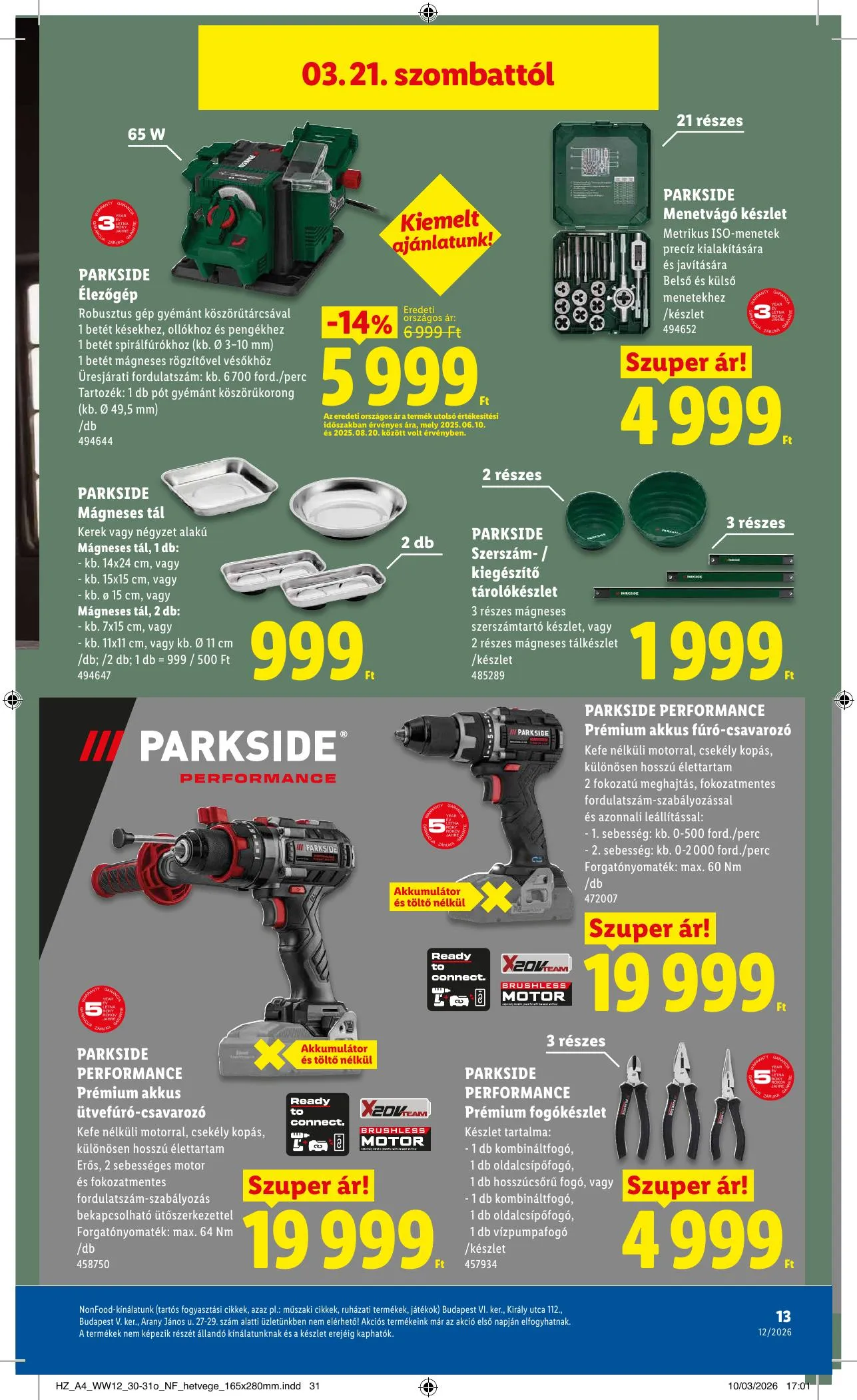 Lidl akciós újság Nonfood 03.19–03.25 – 13. oldal