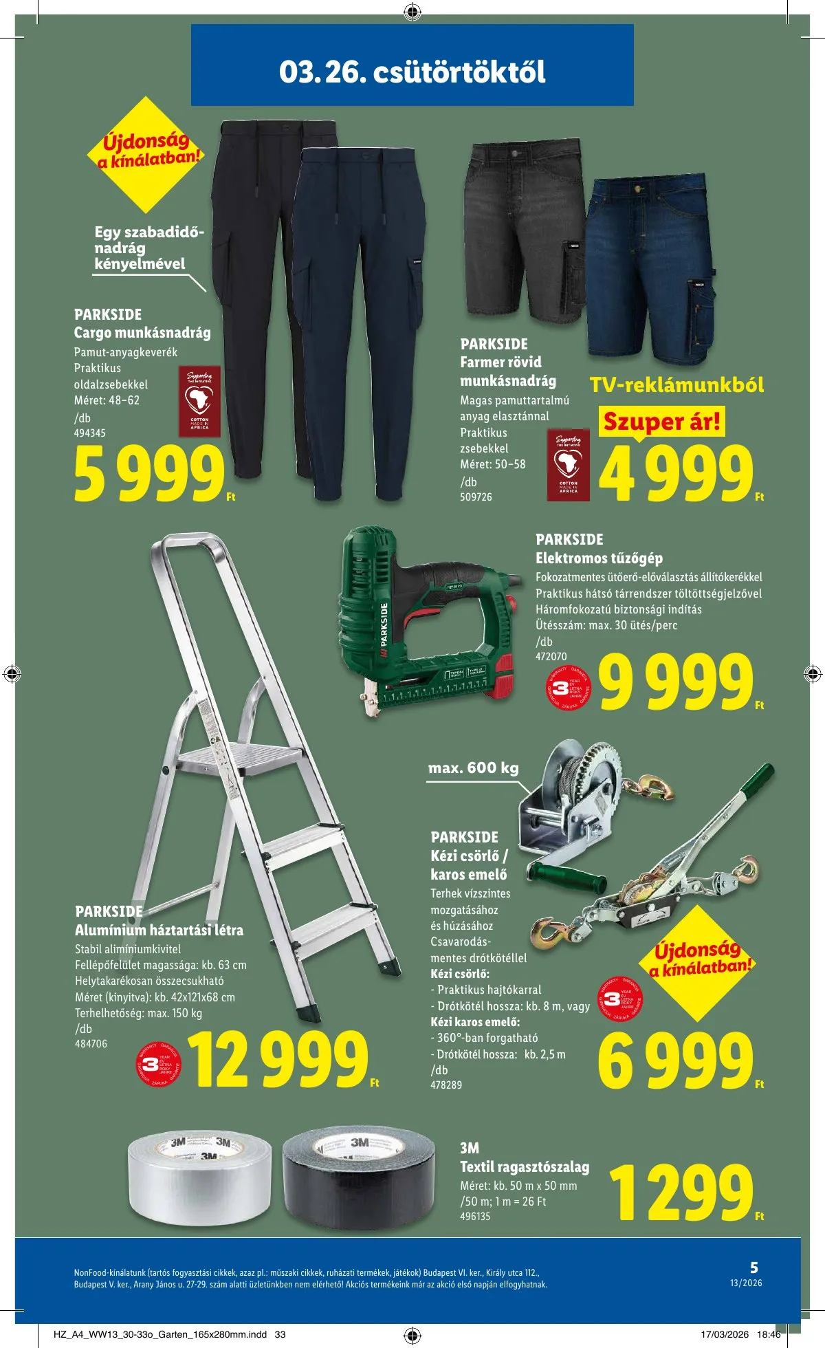 Lidl akciós újság Nonfood 03.26–03.26 – 5. oldal