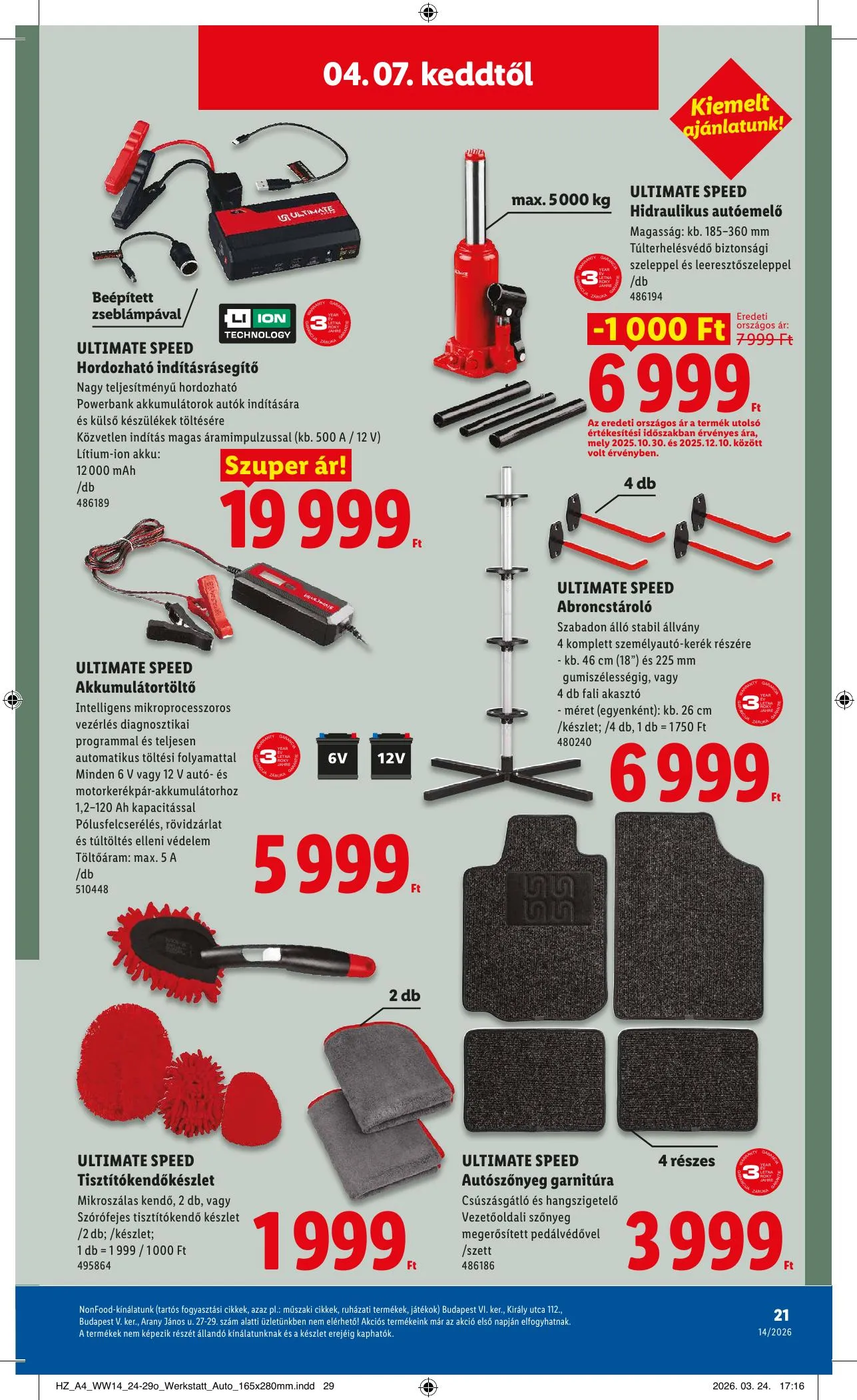 Lidl akciós újság Nonfood 04.01–04.01 – 21. oldal