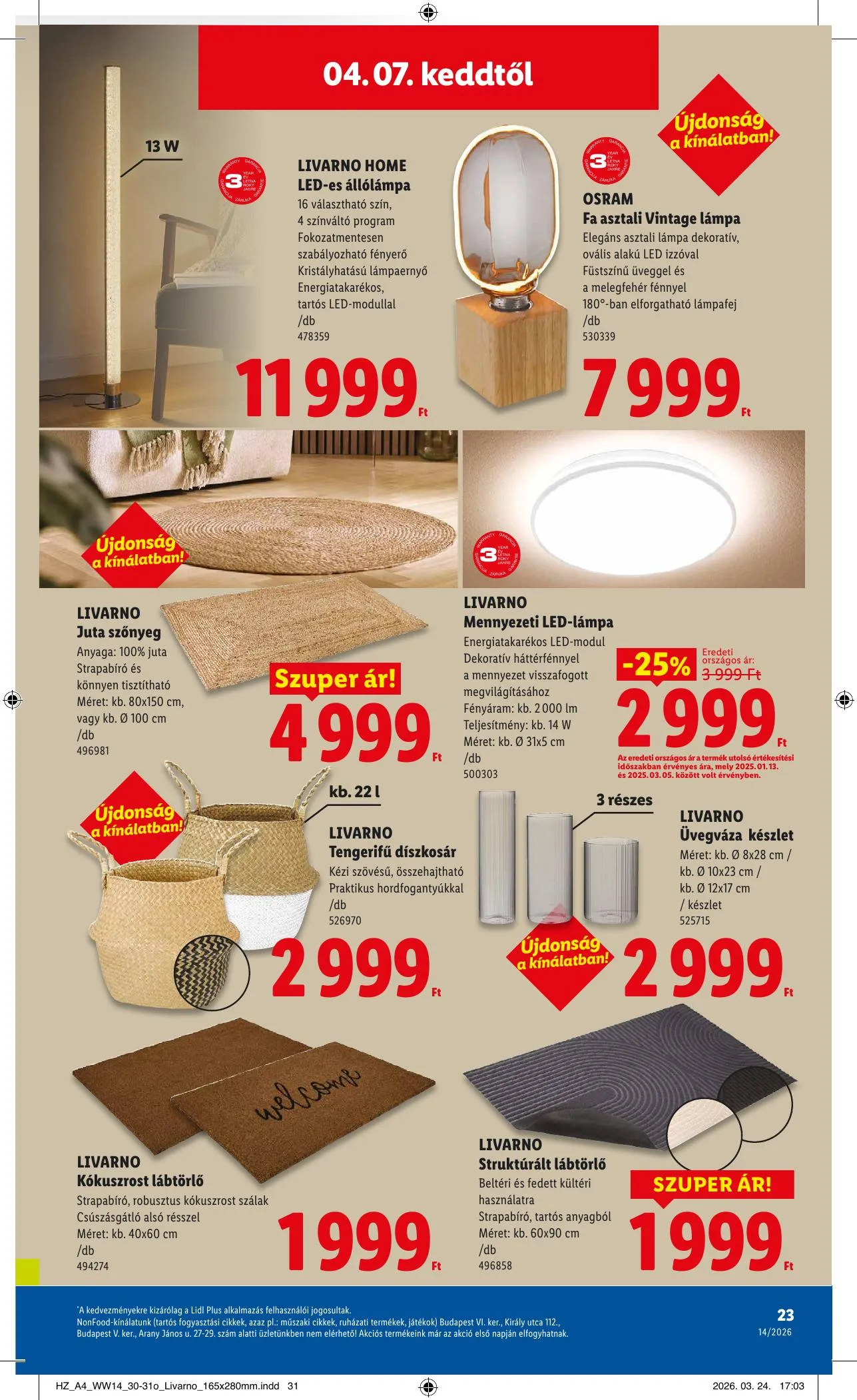 Lidl akciós újság Nonfood 04.01–04.01 – 23. oldal