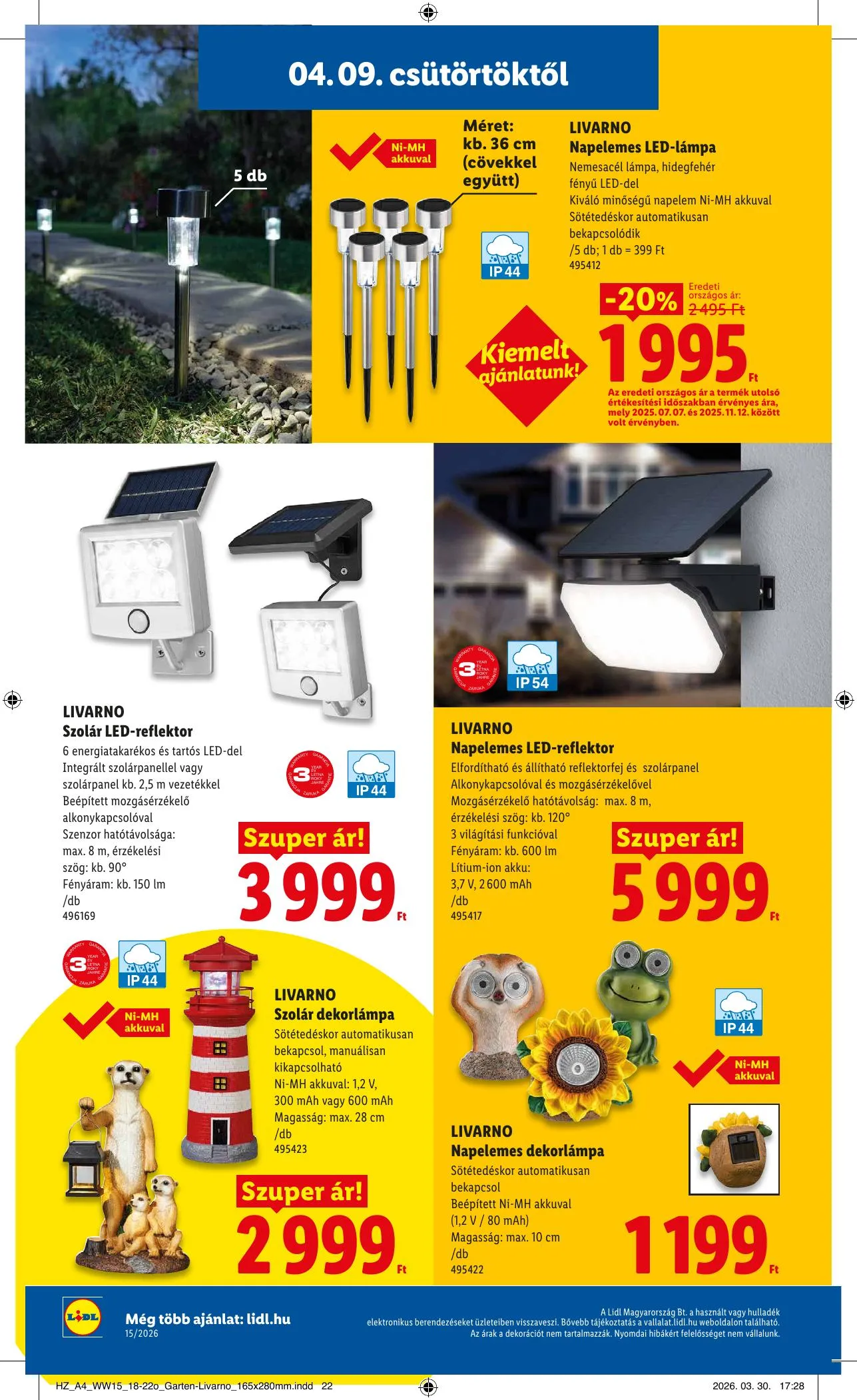 Lidl akciós újság Nonfood 04.09–04.09 – 10. oldal
