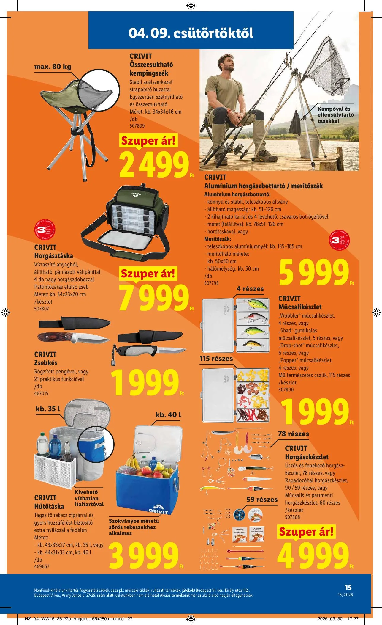 Lidl akciós újság Nonfood 04.09–04.09 – 15. oldal