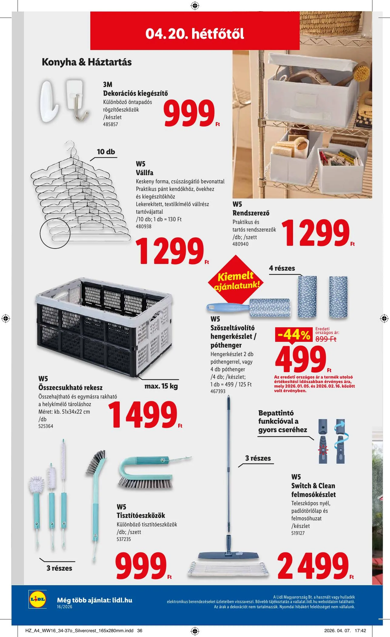 Lidl akciós újság Nonfood 04.16–04.16 – 24. oldal