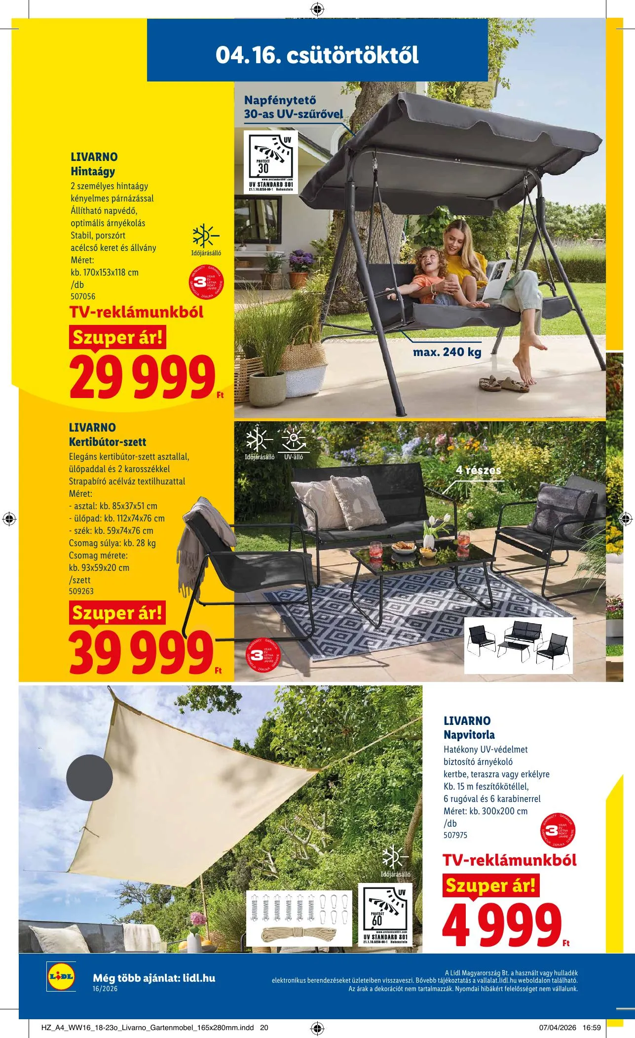 Lidl akciós újság Nonfood 04.16–04.16 – 4. oldal