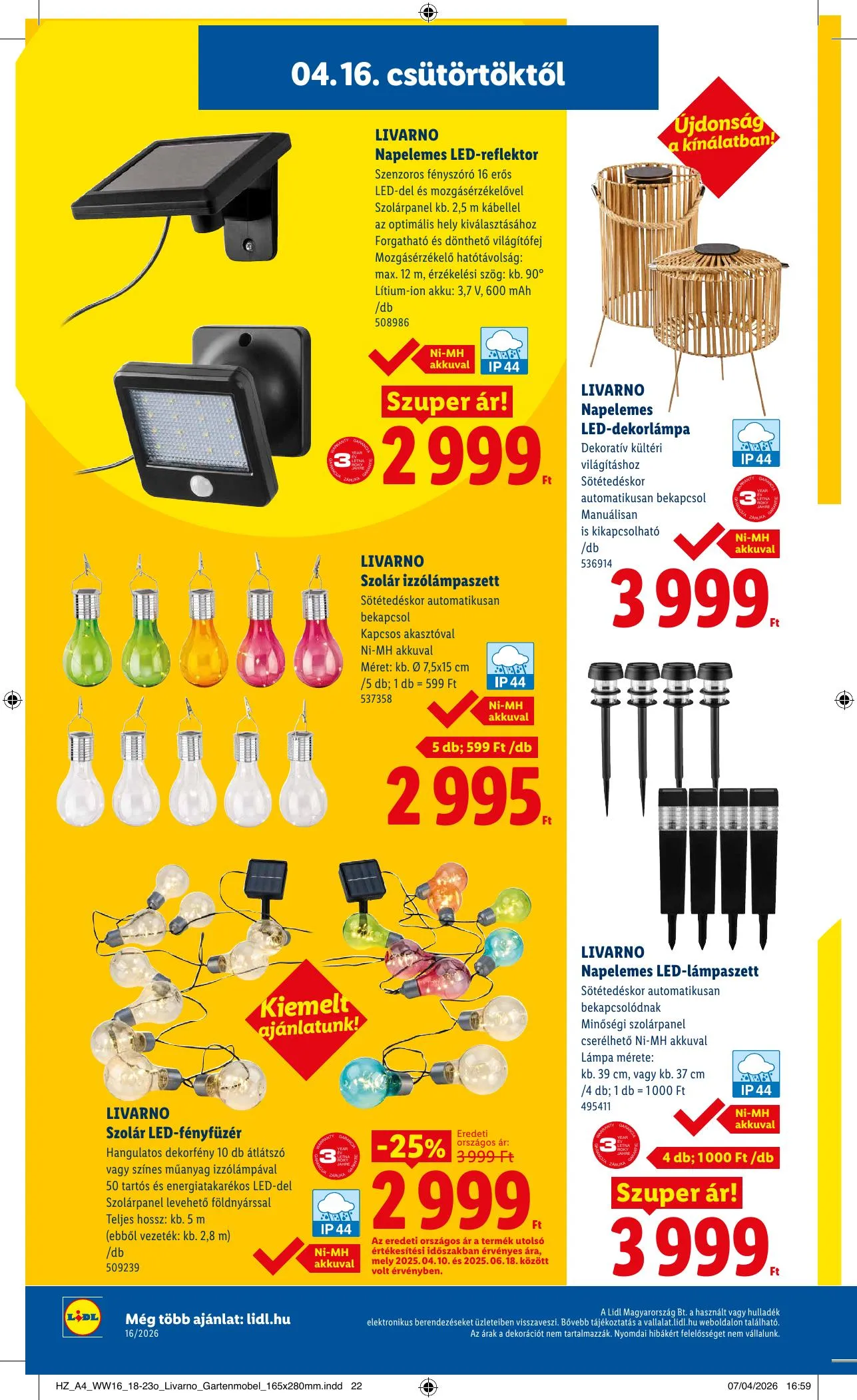 Lidl akciós újság Nonfood 04.16–04.16 – 6. oldal