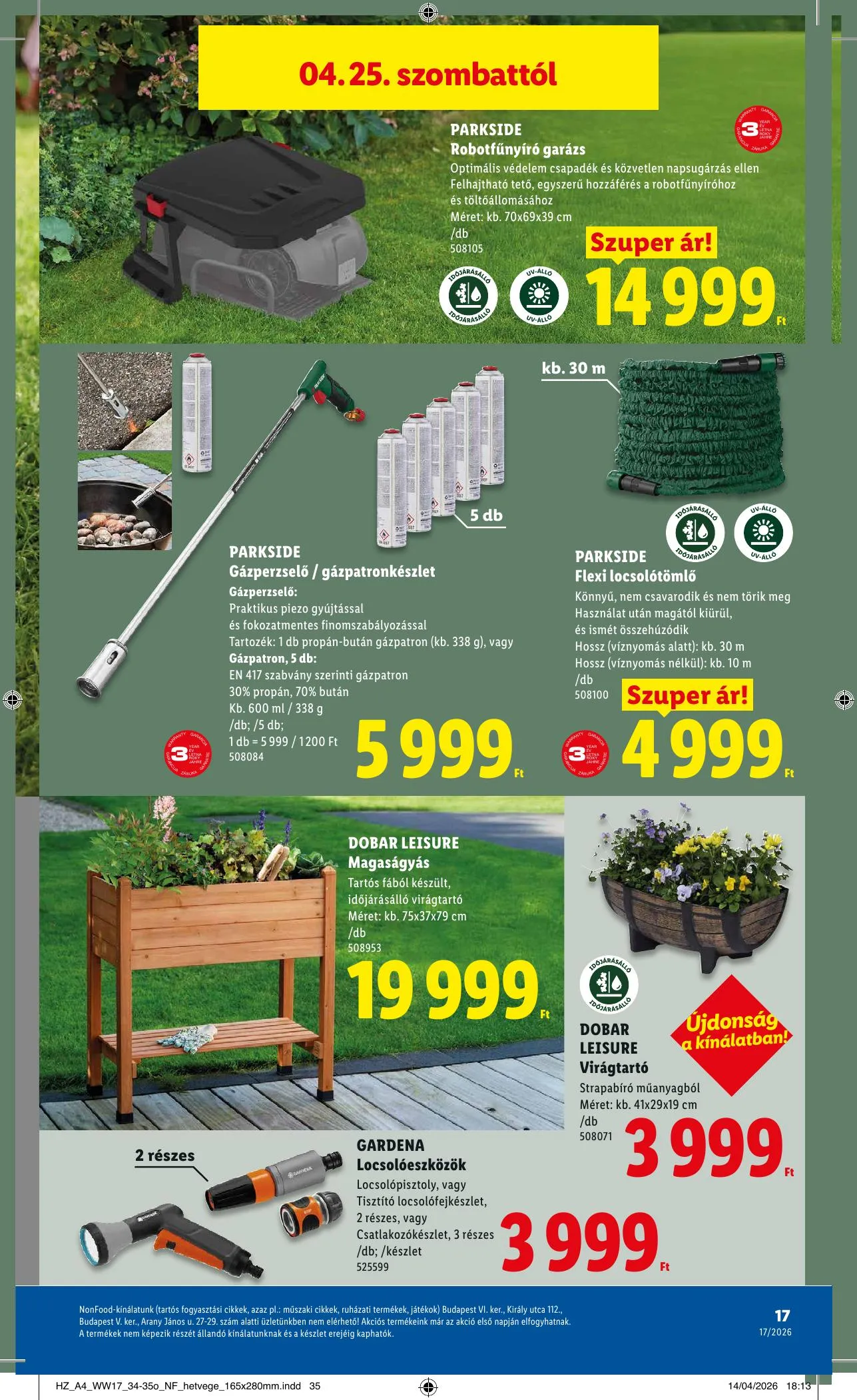 Lidl akciós újság Nonfood 04.23–04.23 – 17. oldal