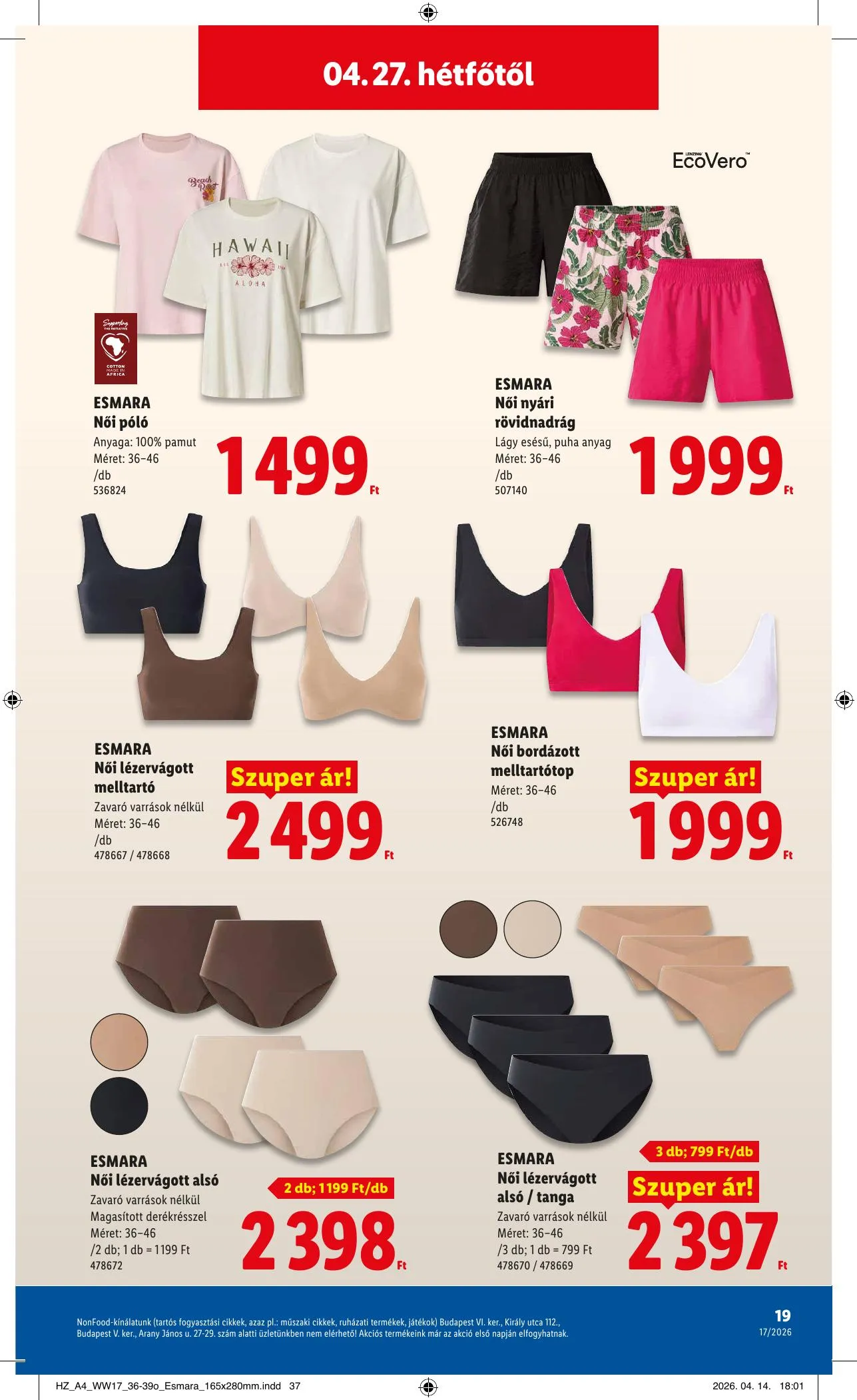Lidl akciós újság Nonfood 04.23–04.23 – 19. oldal