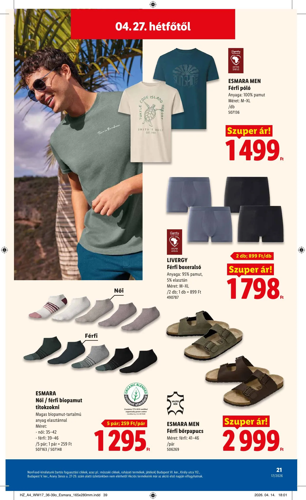 Lidl akciós újság Nonfood 04.23–04.23 – 21. oldal