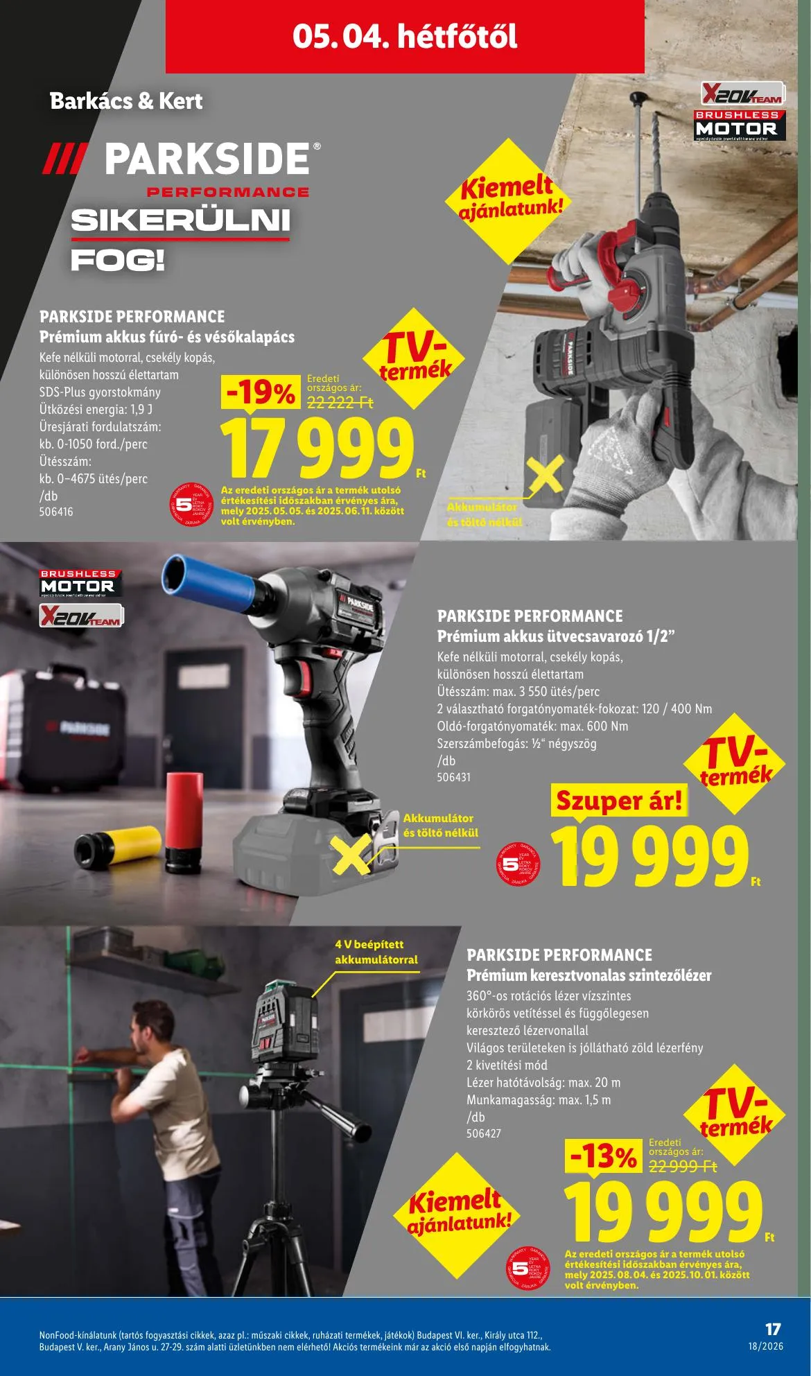 Lidl akciós újság Nonfood 04.30–04.30 – 17. oldal
