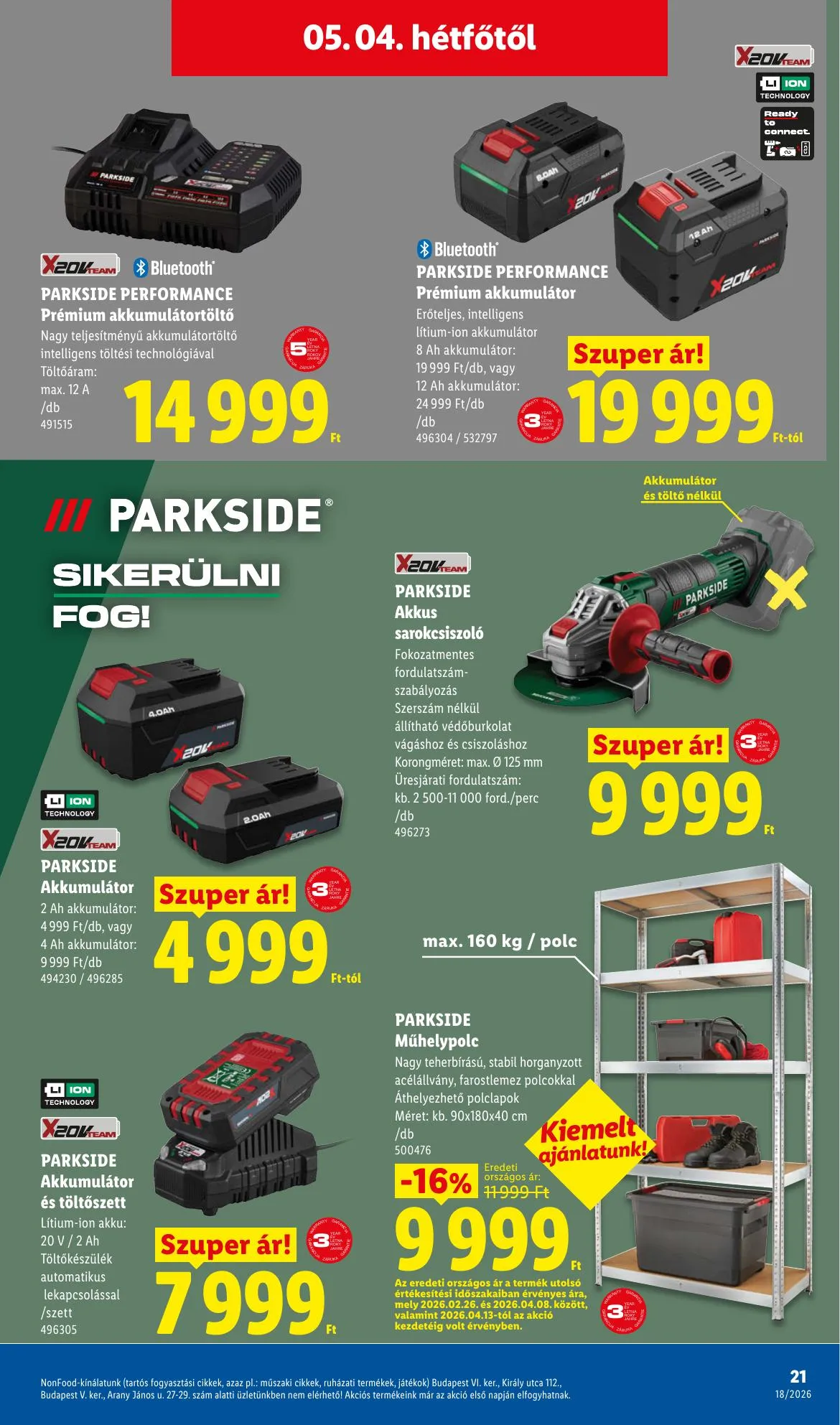 Lidl akciós újság Nonfood 04.30–04.30 – 21. oldal