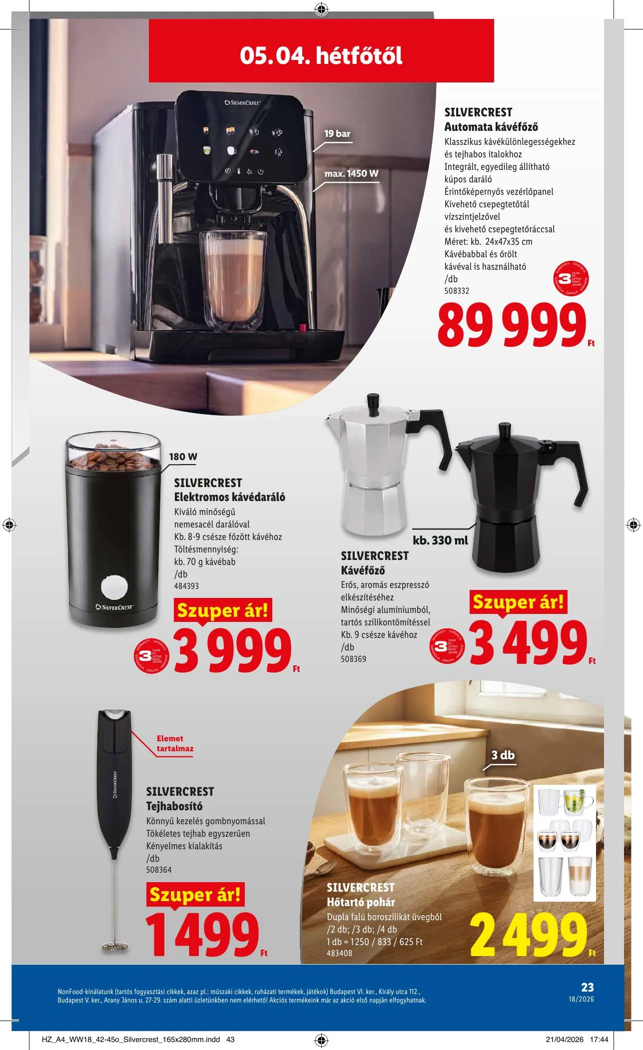 Lidl akciós újság Nonfood 04.30–04.30 – 23. oldal