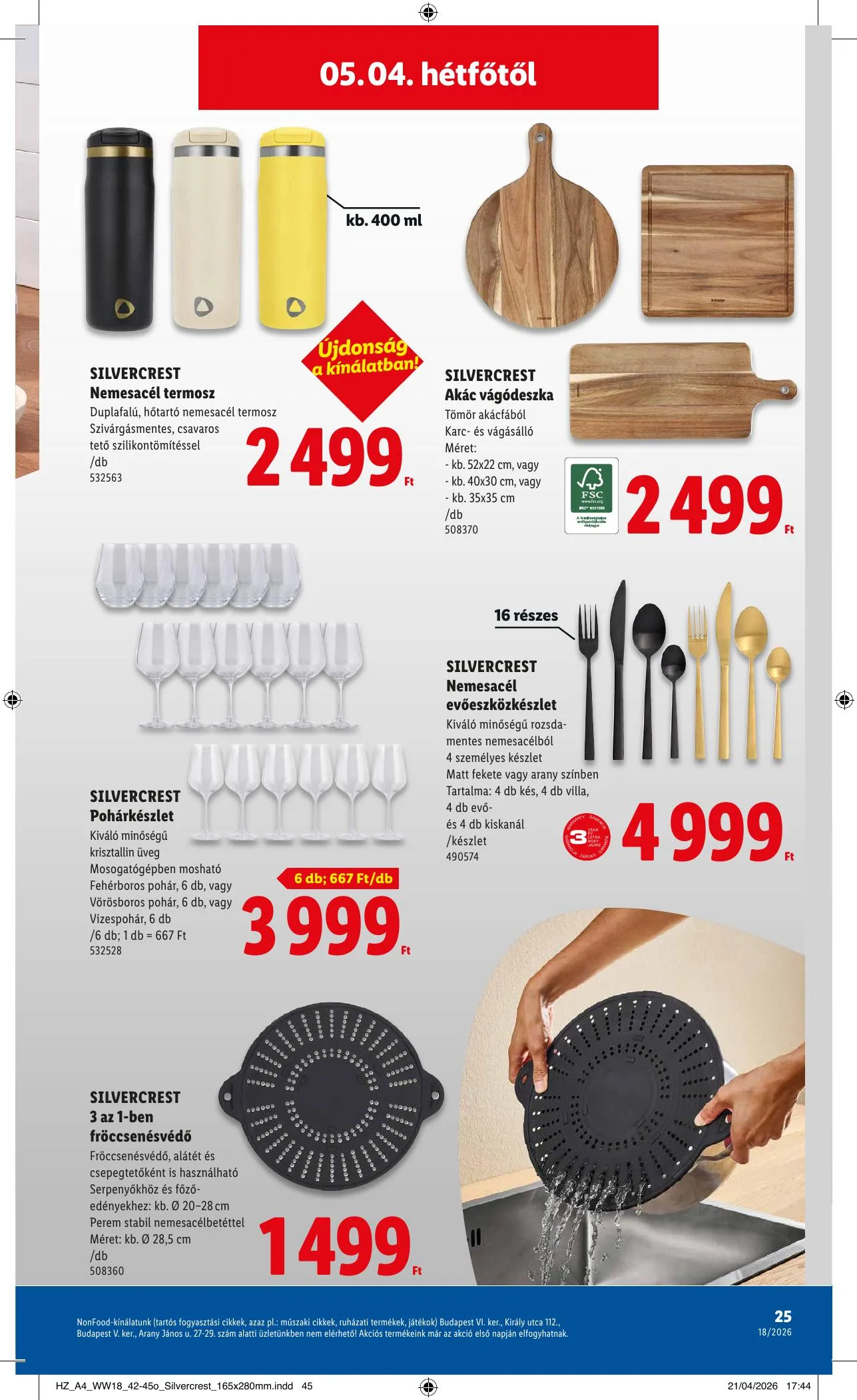 Lidl akciós újság Nonfood 04.30–04.30 – 25. oldal