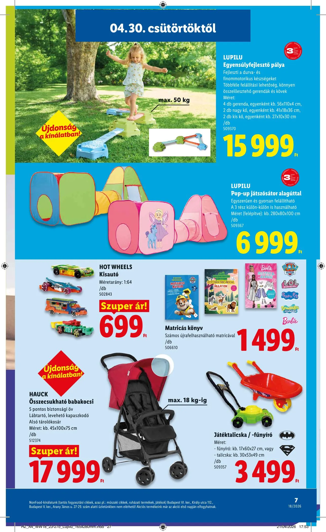 Lidl akciós újság Nonfood 04.30–04.30 – 7. oldal