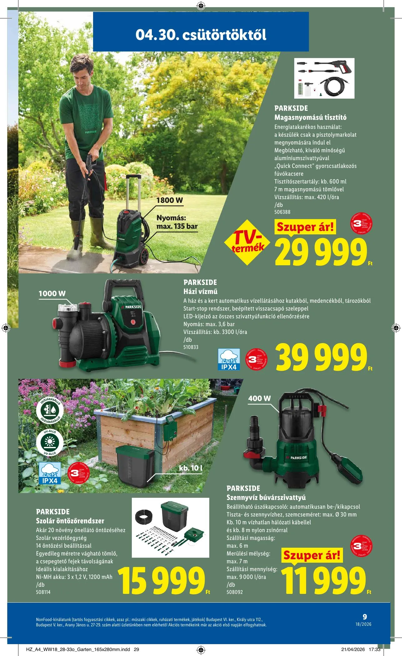 Lidl akciós újság Nonfood 04.30–04.30 – 9. oldal