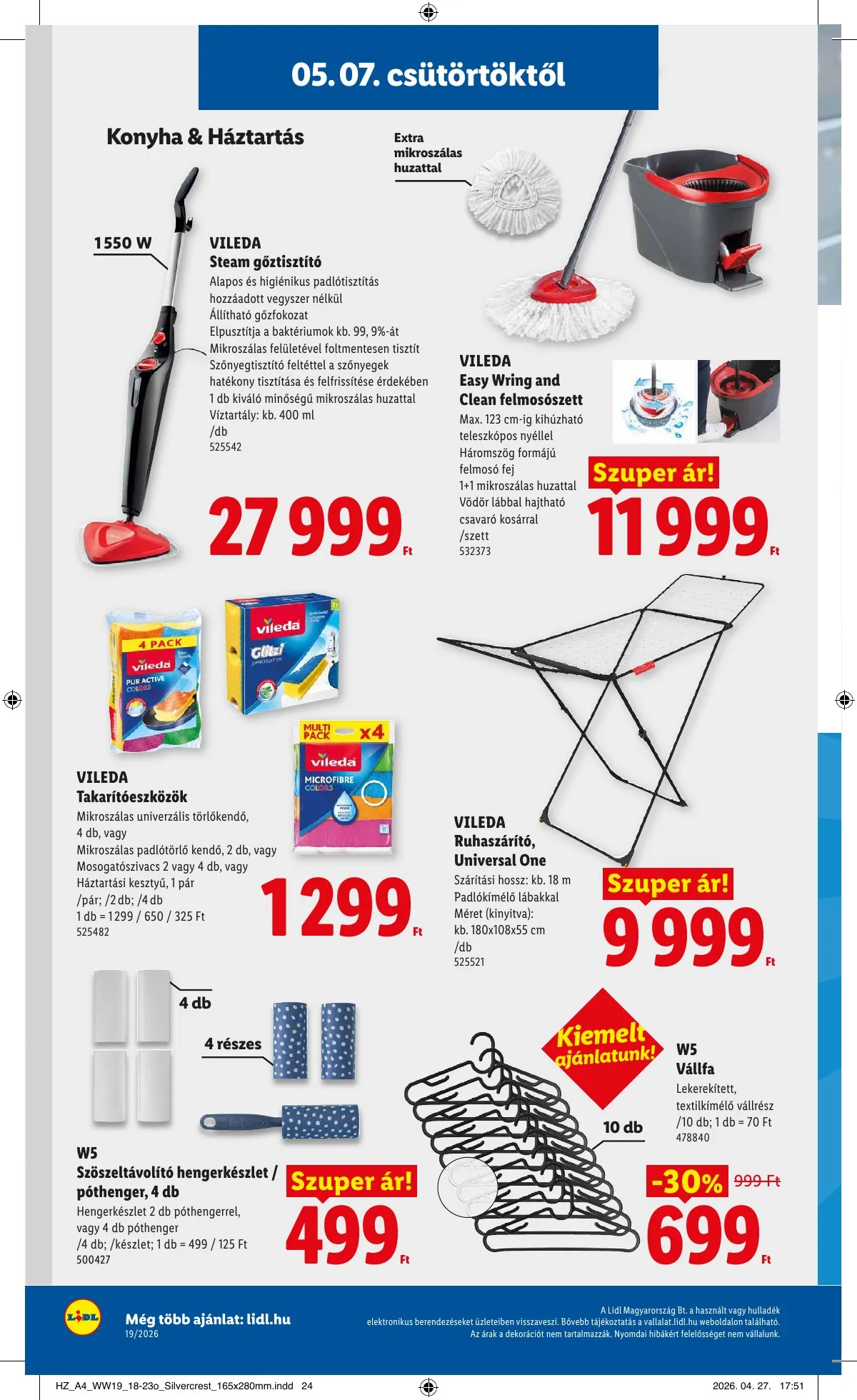 Lidl akciós újság Nonfood 05.07–05.07 – 12. oldal