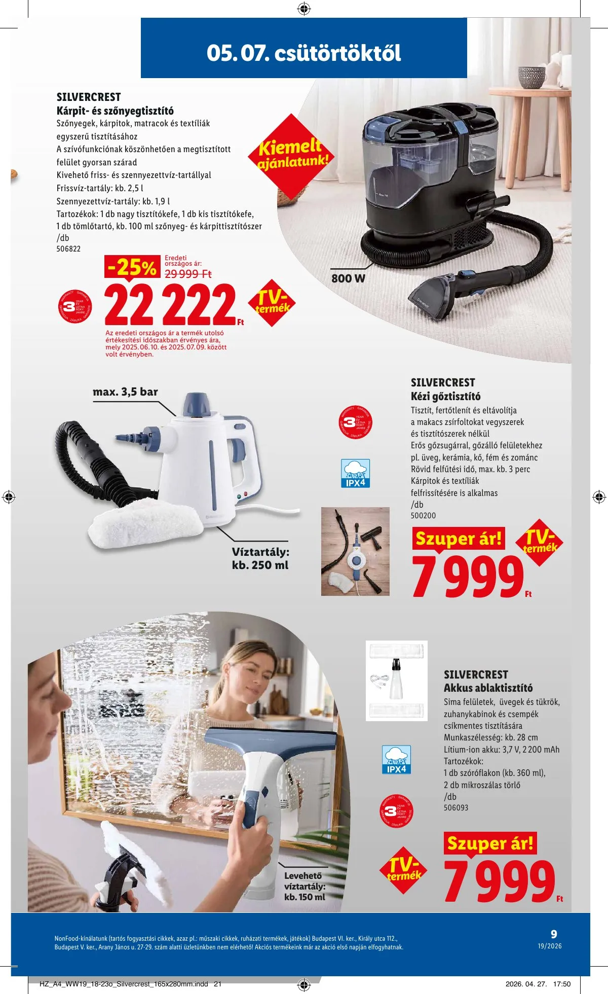Lidl akciós újság Nonfood 05.07–05.07 – 9. oldal