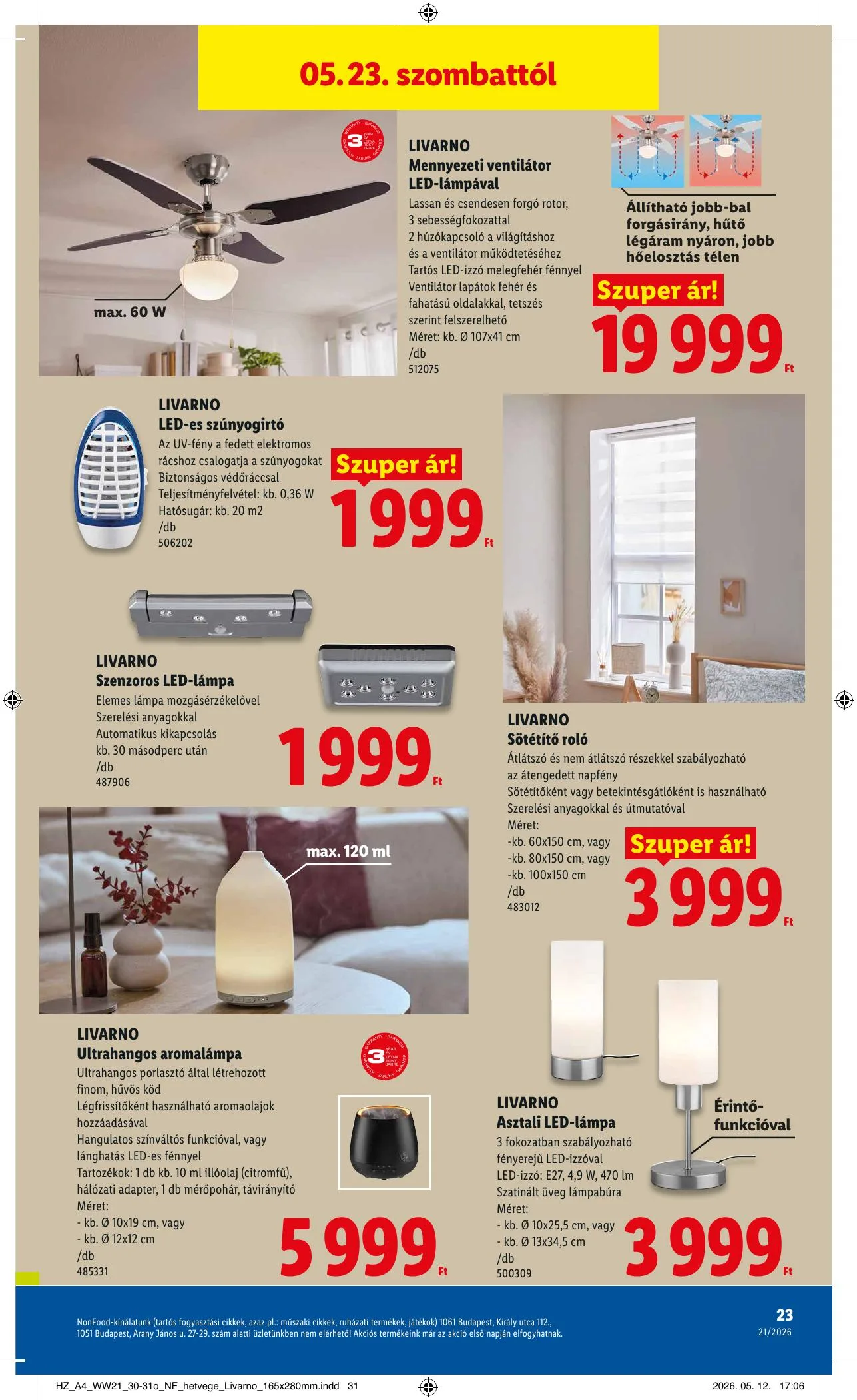 Lidl akciós újság Nonfood 05.21–05.21 – 23. oldal
