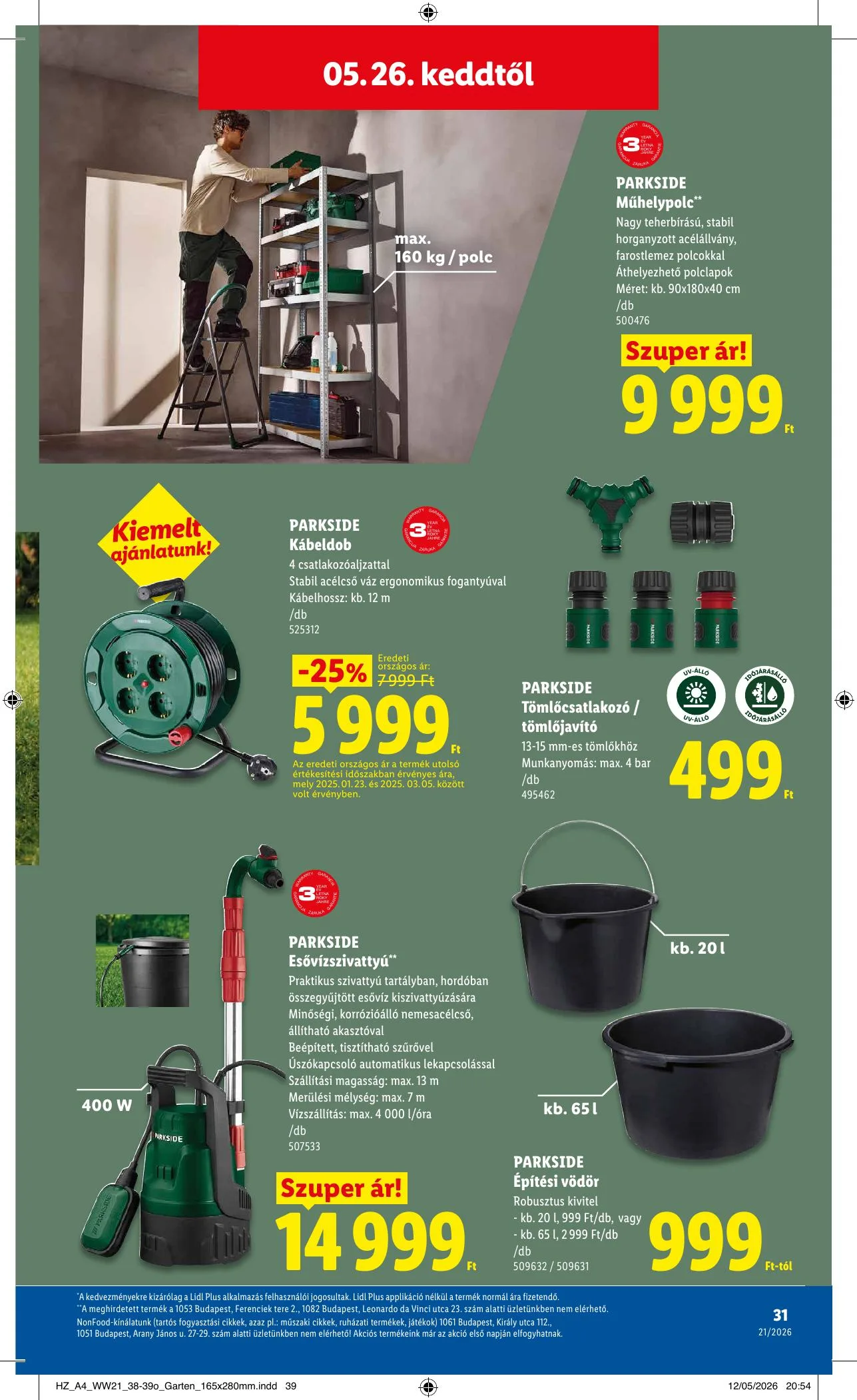 Lidl akciós újság Nonfood 05.21–05.21 – 31. oldal