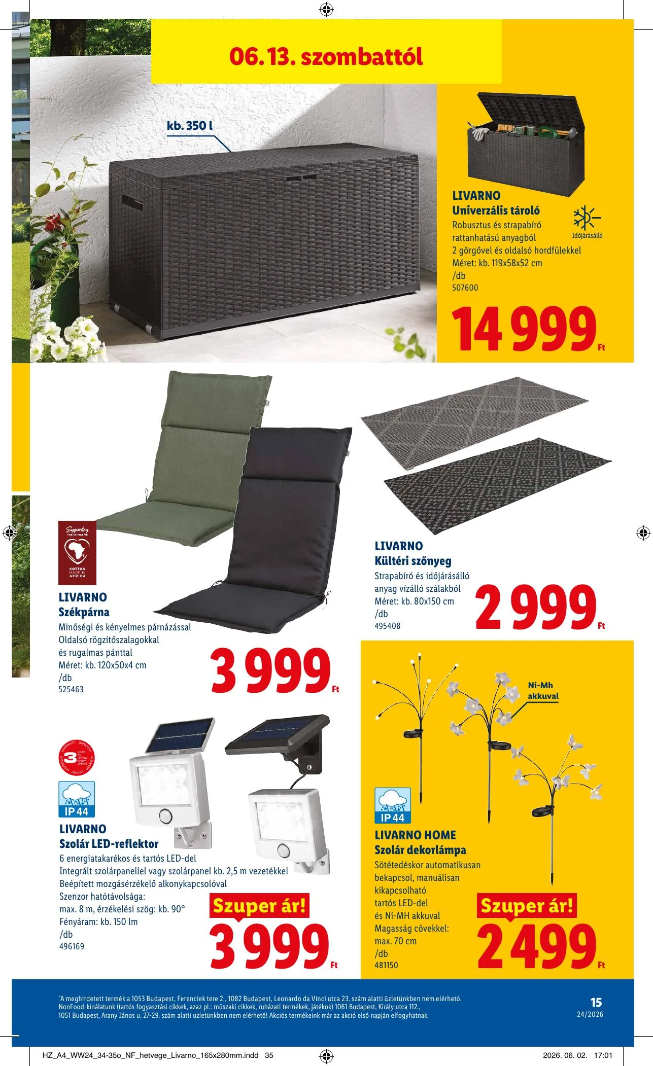 Lidl akciós újság Nonfood 06.11–06.11 – 15. oldal