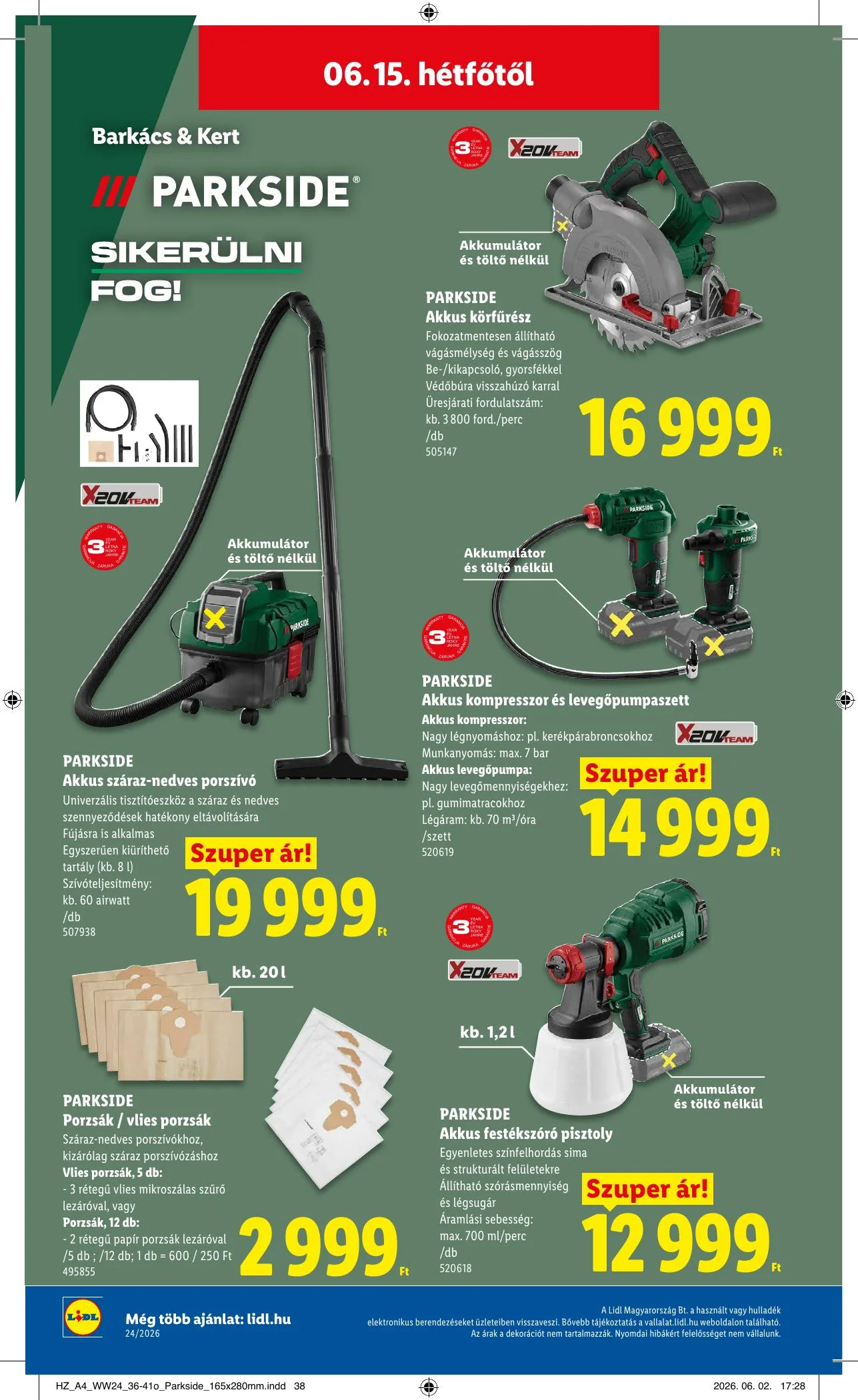 Lidl akciós újság Nonfood 06.11–06.11 – 20. oldal