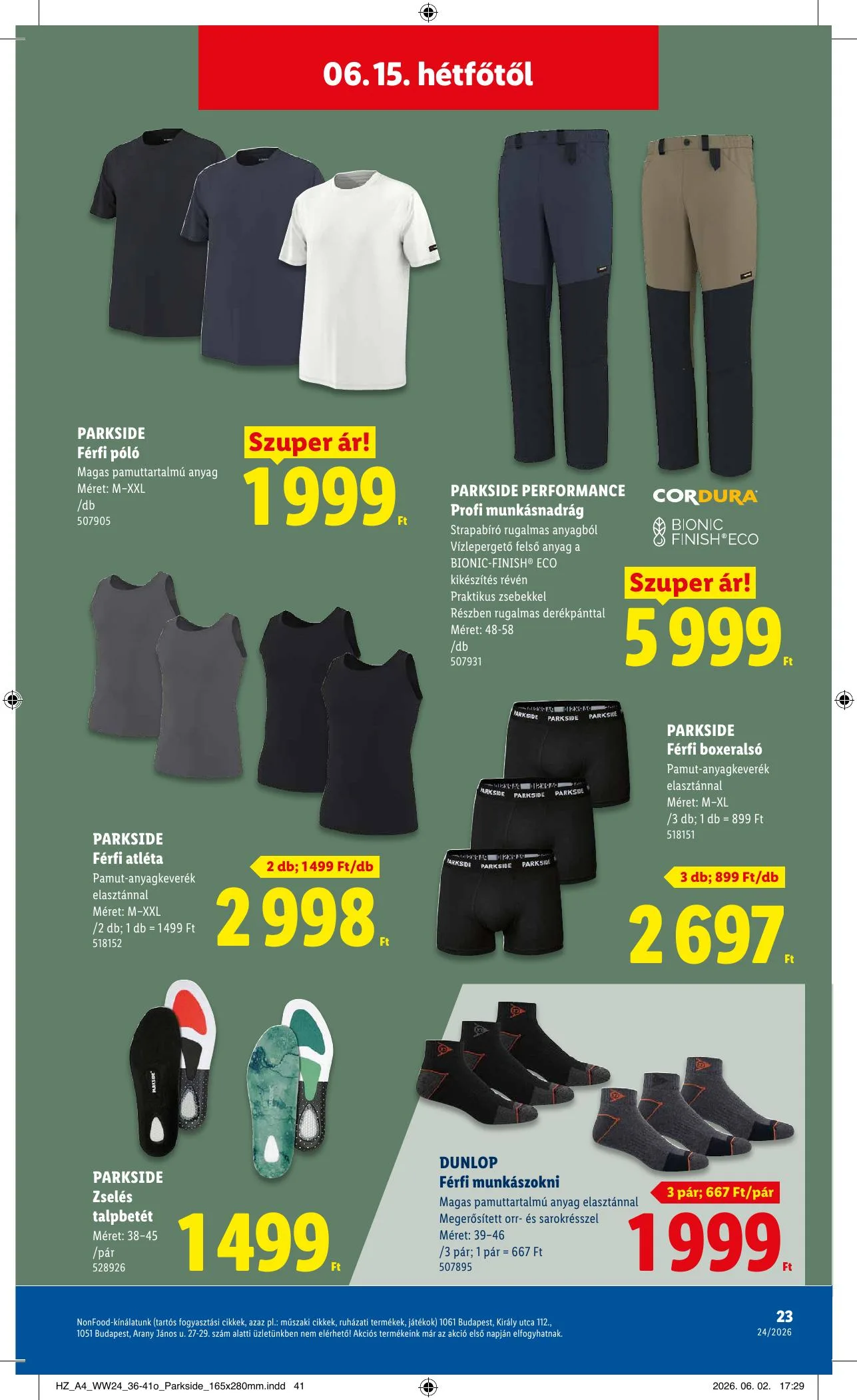 Lidl akciós újság Nonfood 06.11–06.11 – 23. oldal