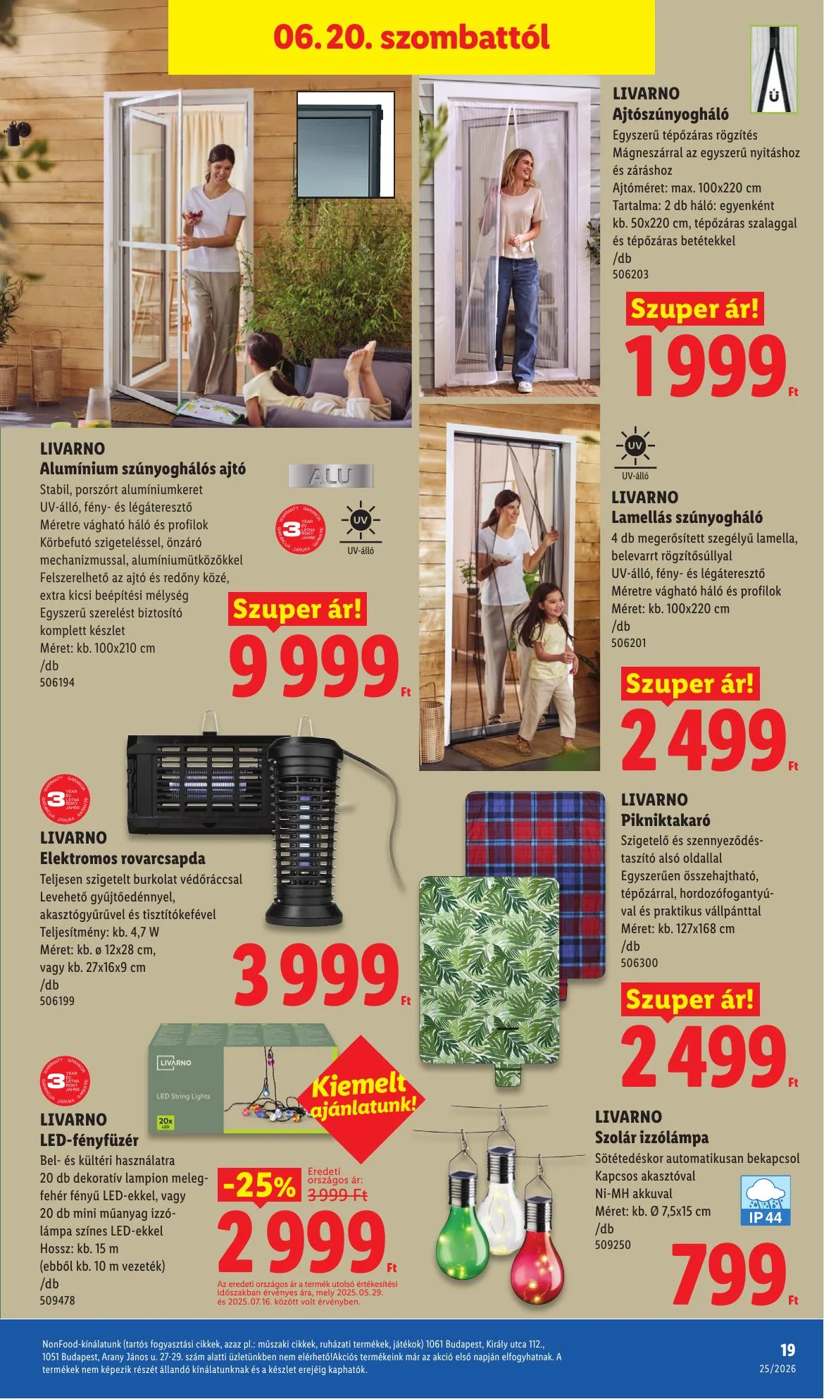 Lidl akciós újság Nonfood 06.18–06.18 – 19. oldal