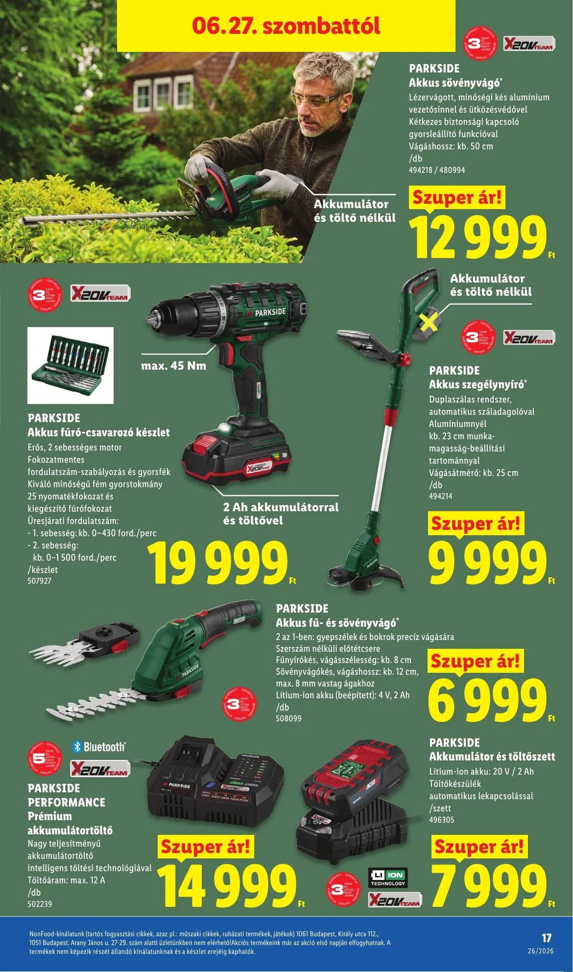 Lidl akciós újság Nonfood 06.25–06.25 – 17. oldal