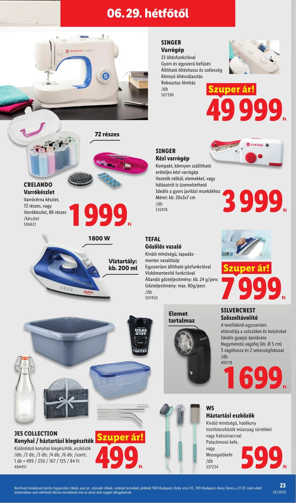 Lidl akciós újság Nonfood 06.25–06.25 – 23. oldal