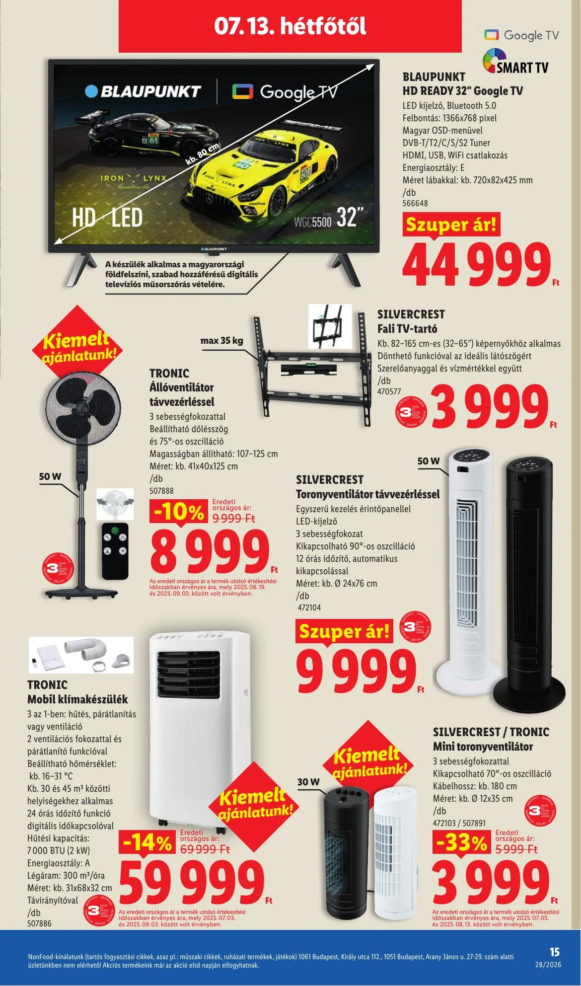 Lidl akciós újság Nonfood 07.09–07.09 – 15. oldal