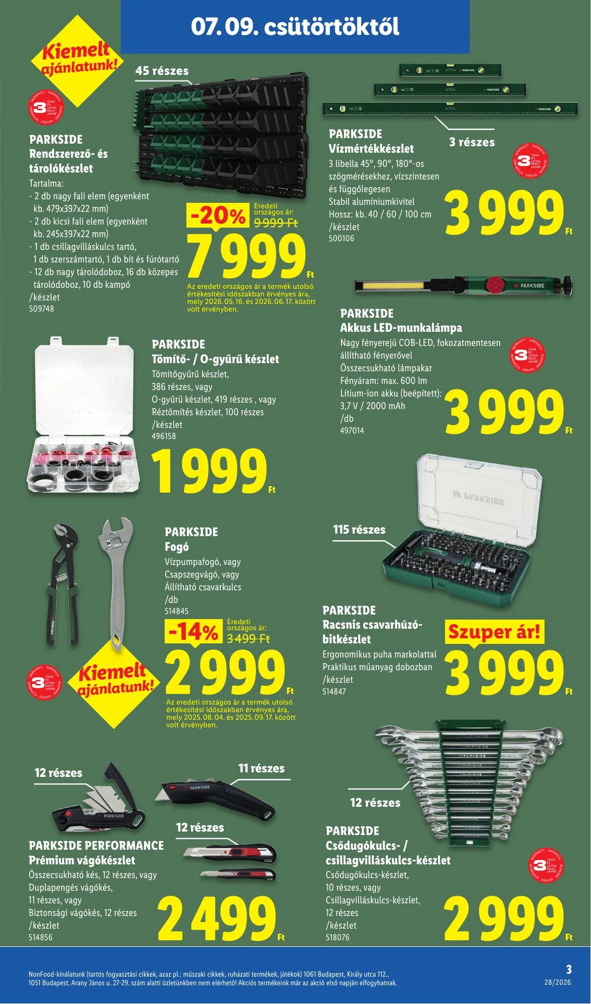 Lidl akciós újság Nonfood 07.09–07.09 – 3. oldal