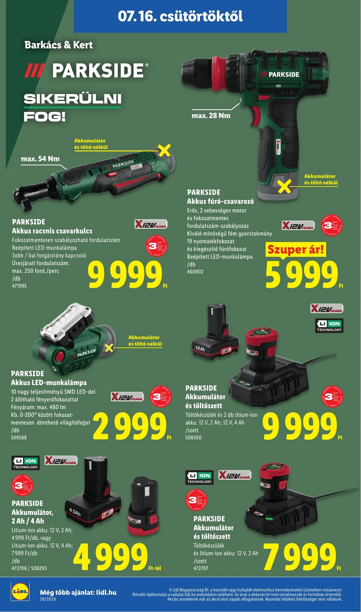Lidl akciós újság Nonfood 07.16–07.16 – 6. oldal
