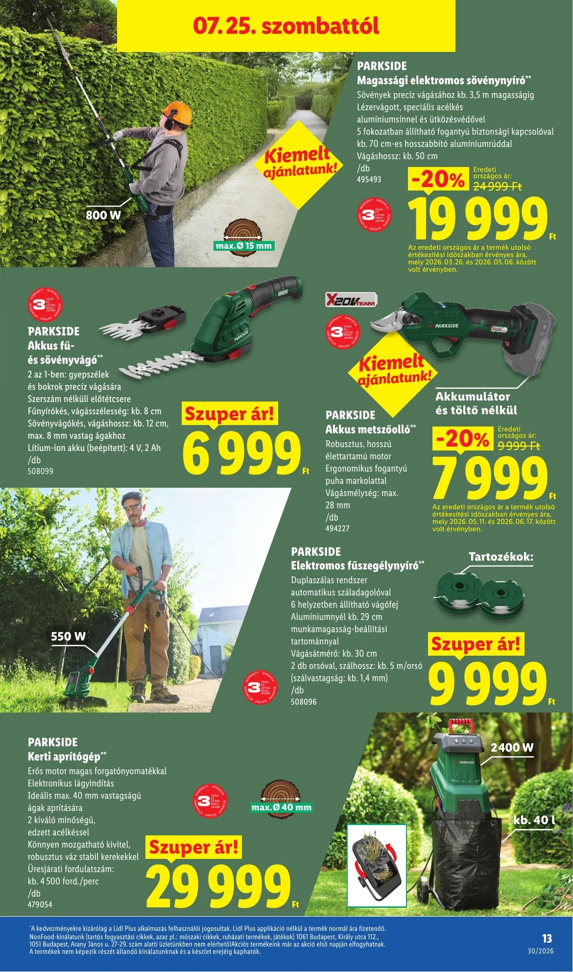 Lidl akciós újság Nonfood 07.23–07.23 – 13. oldal