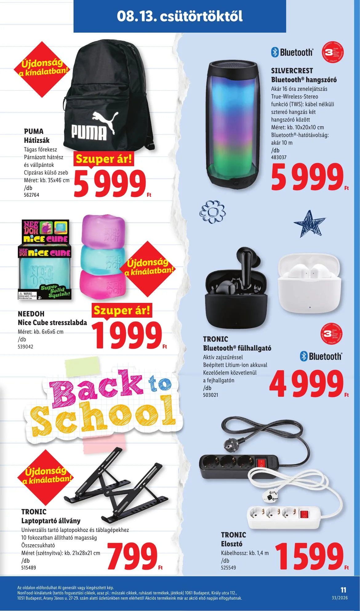 Lidl akciós újság Nonfood 08.13–08.13 – 11. oldal