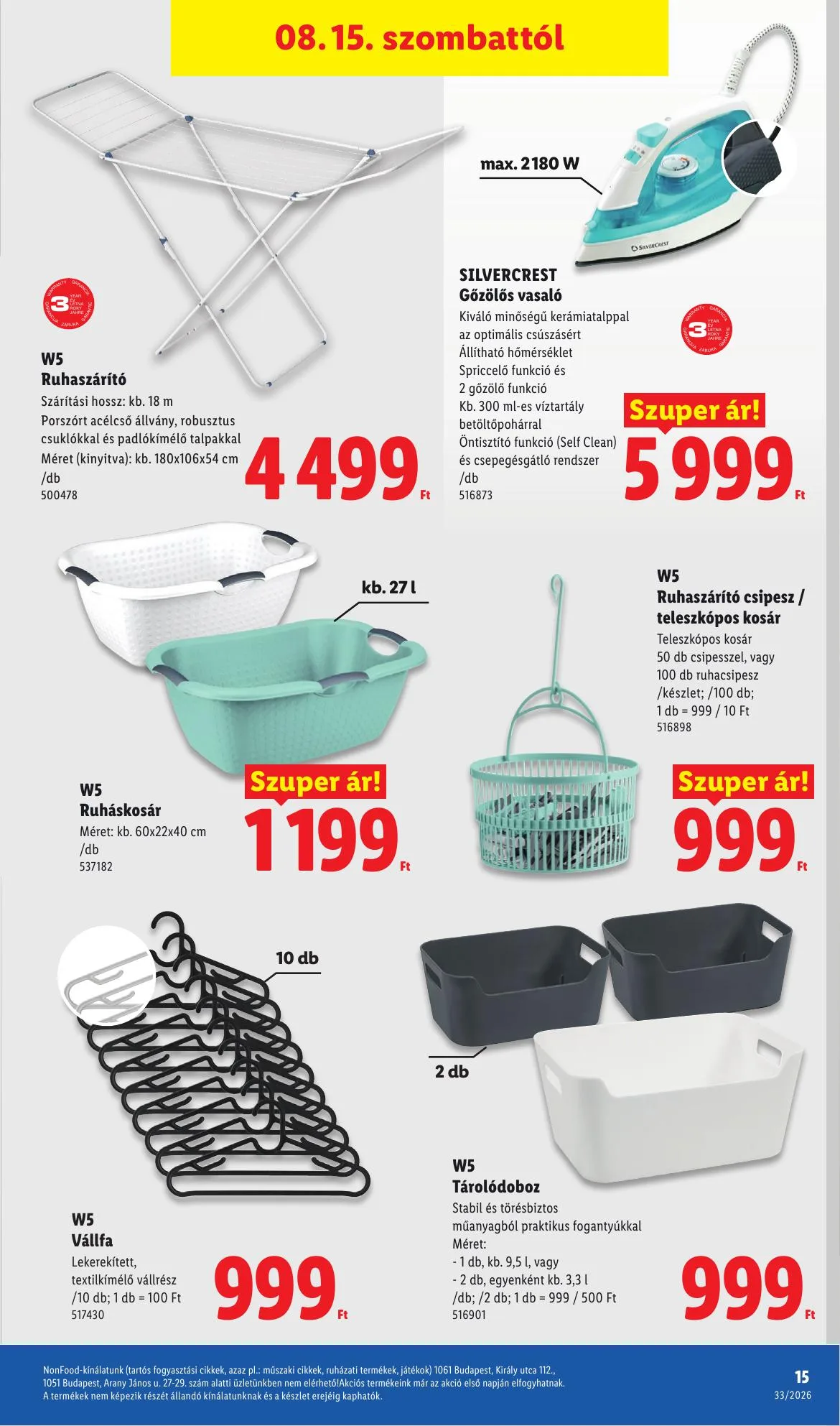 Lidl akciós újság Nonfood 08.13–08.13 – 15. oldal