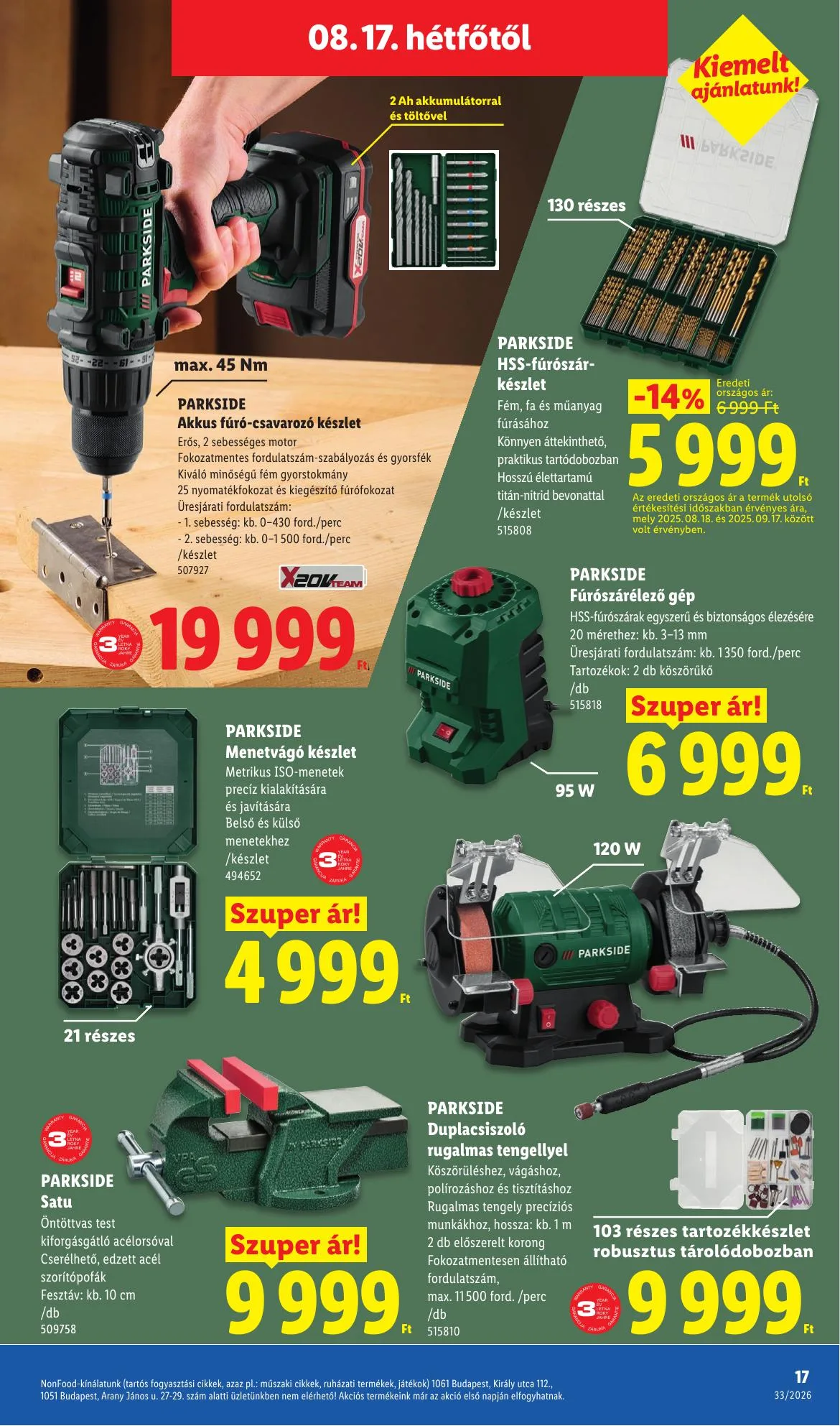 Lidl akciós újság Nonfood 08.13–08.13 – 17. oldal