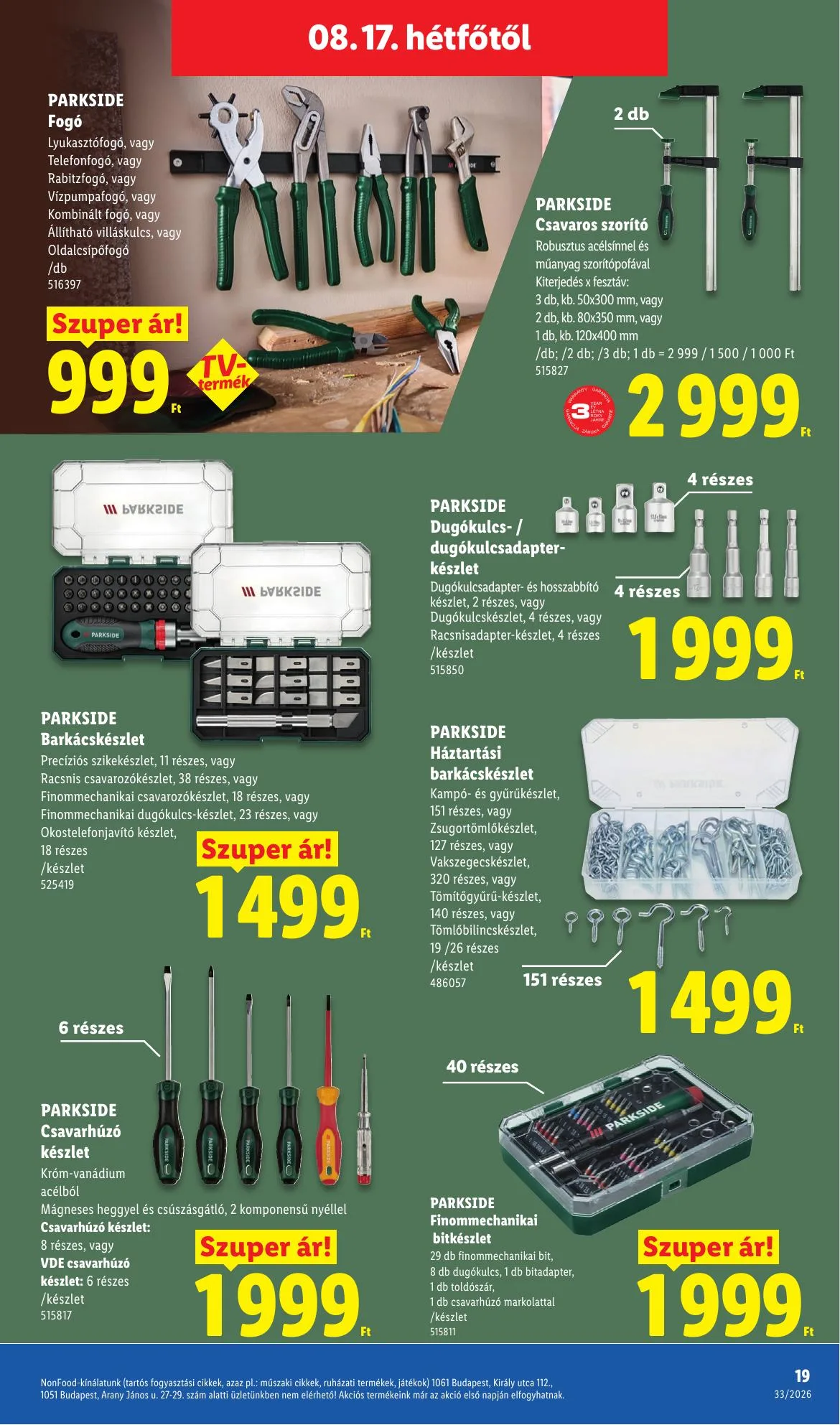 Lidl akciós újság Nonfood 08.13–08.13 – 19. oldal