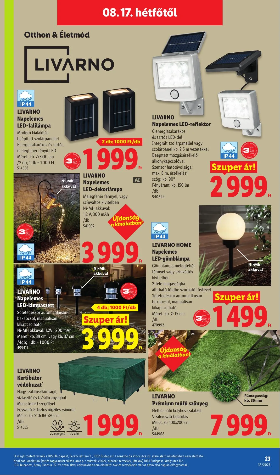 Lidl akciós újság Nonfood 08.13–08.13 – 23. oldal
